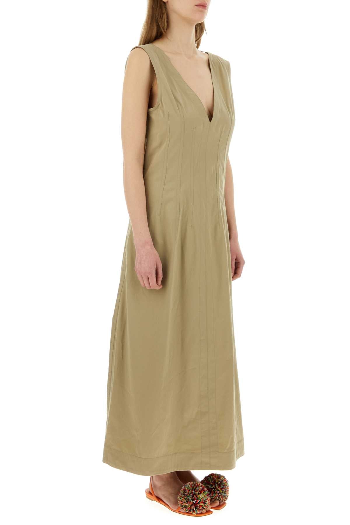 Bottega Veneta Women Cappuccino Cotton Blend Dress BOTTEGA VENETA