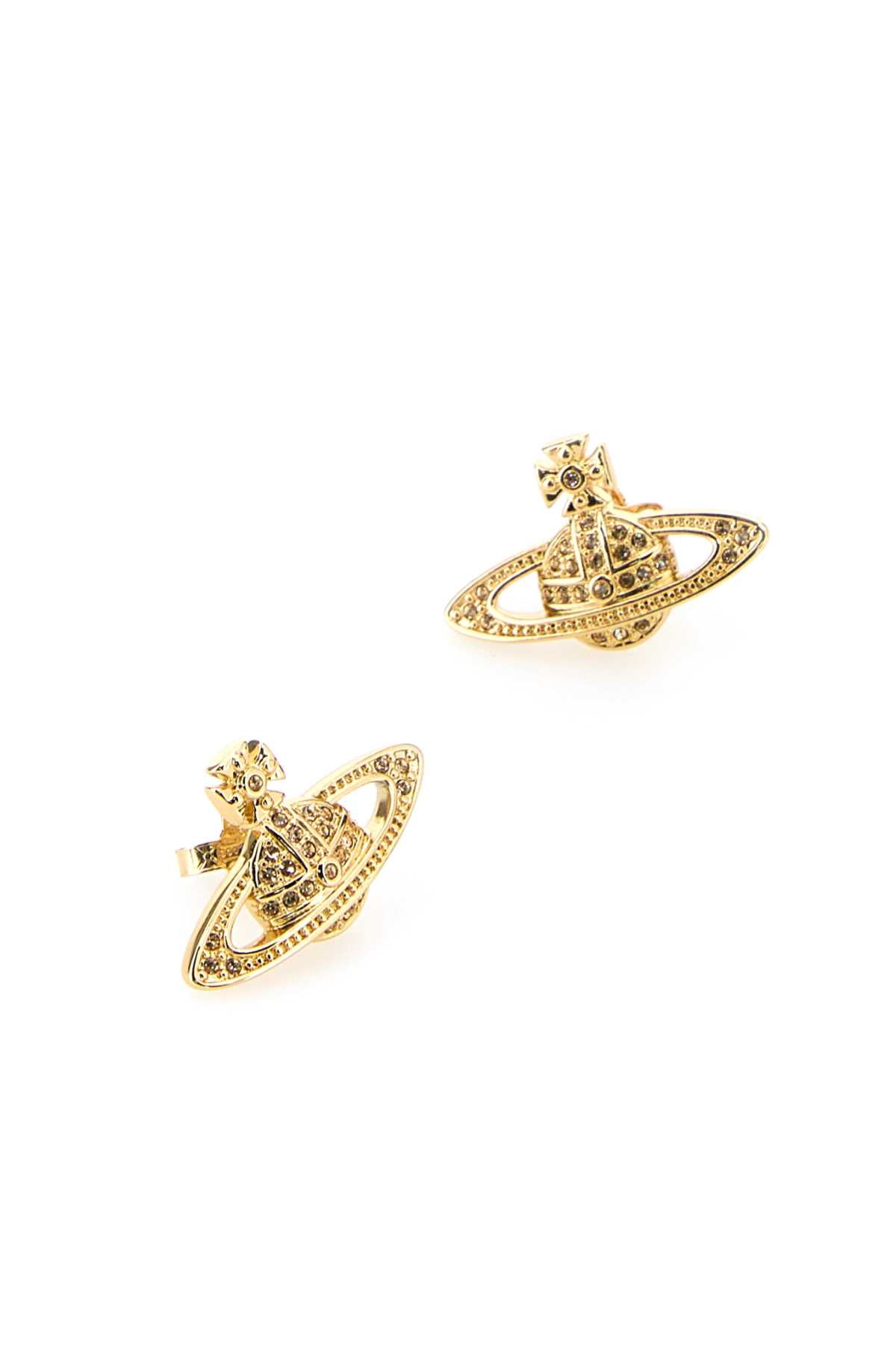 Vivienne Westwood Women Gold Metal Mini Bas Relief Earrings VIVIENNE WESTWOOD