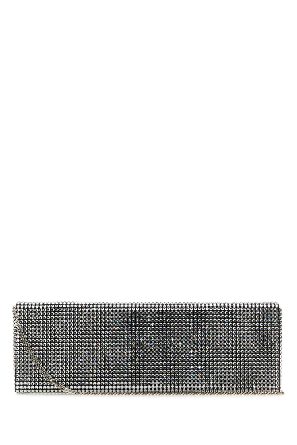 Amina Muaddi Women Embellished Satin Amini Paloma Clutch AMINA MUADDI