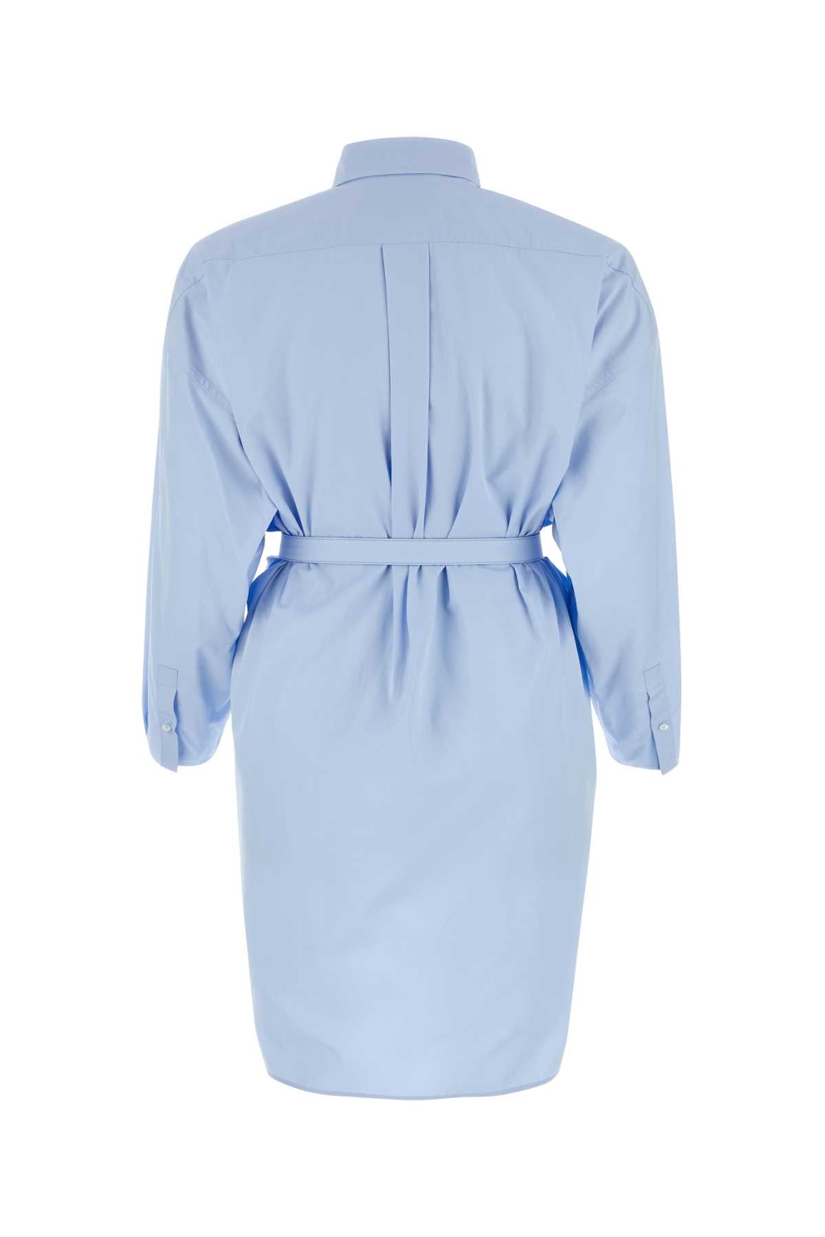 Miu Miu Women Light Blue Poplin Shirt Dress MIU MIU