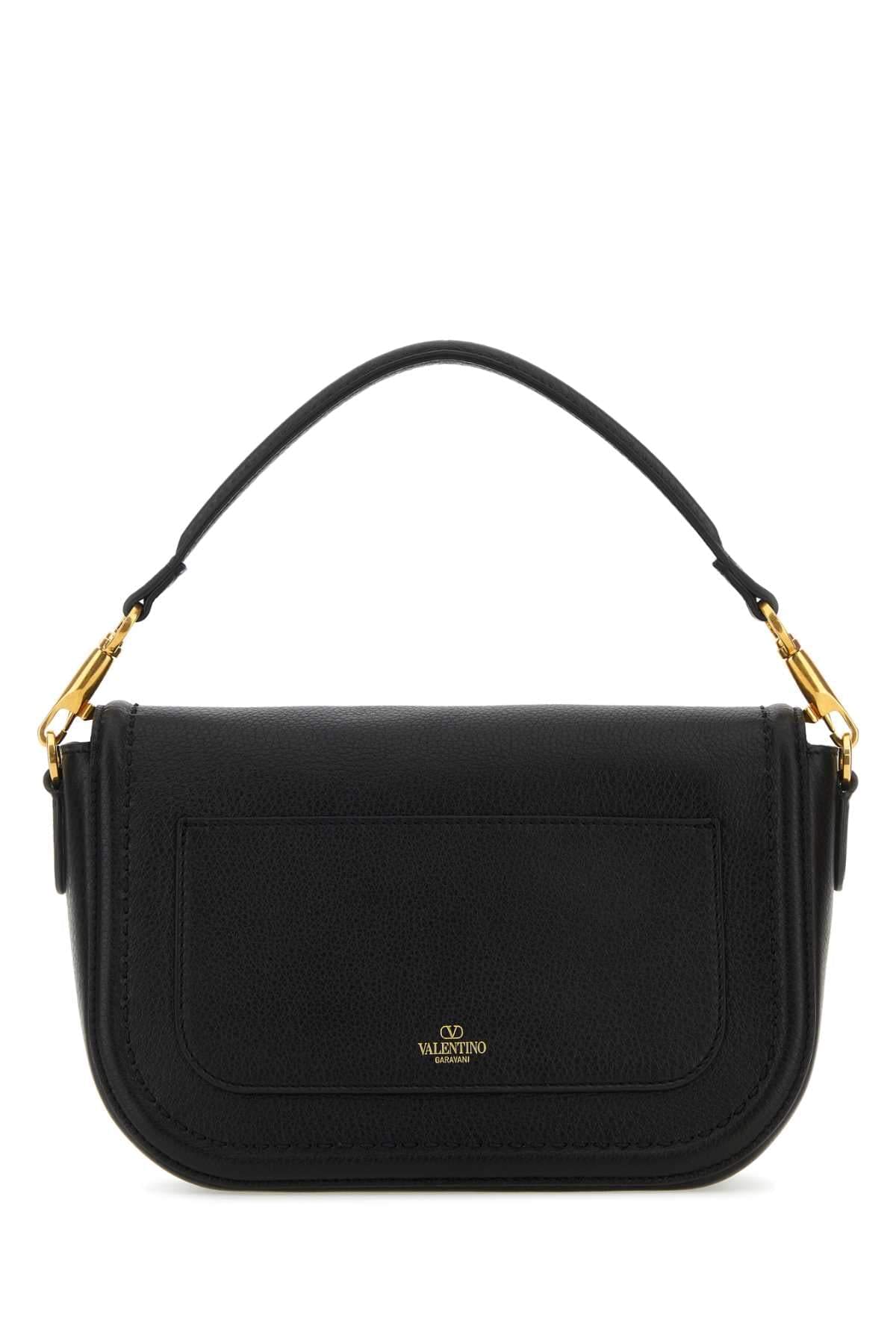 Valentino Garavani Women Black Leather Alltime Shoulder Bag VALENTINO GARAVANI