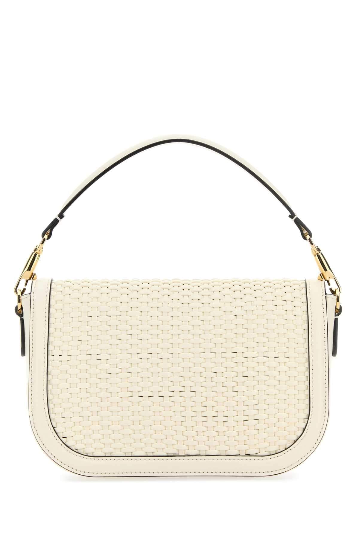 Valentino Garavani Women Ivory Leather Alltime Shoulder Bag VALENTINO GARAVANI