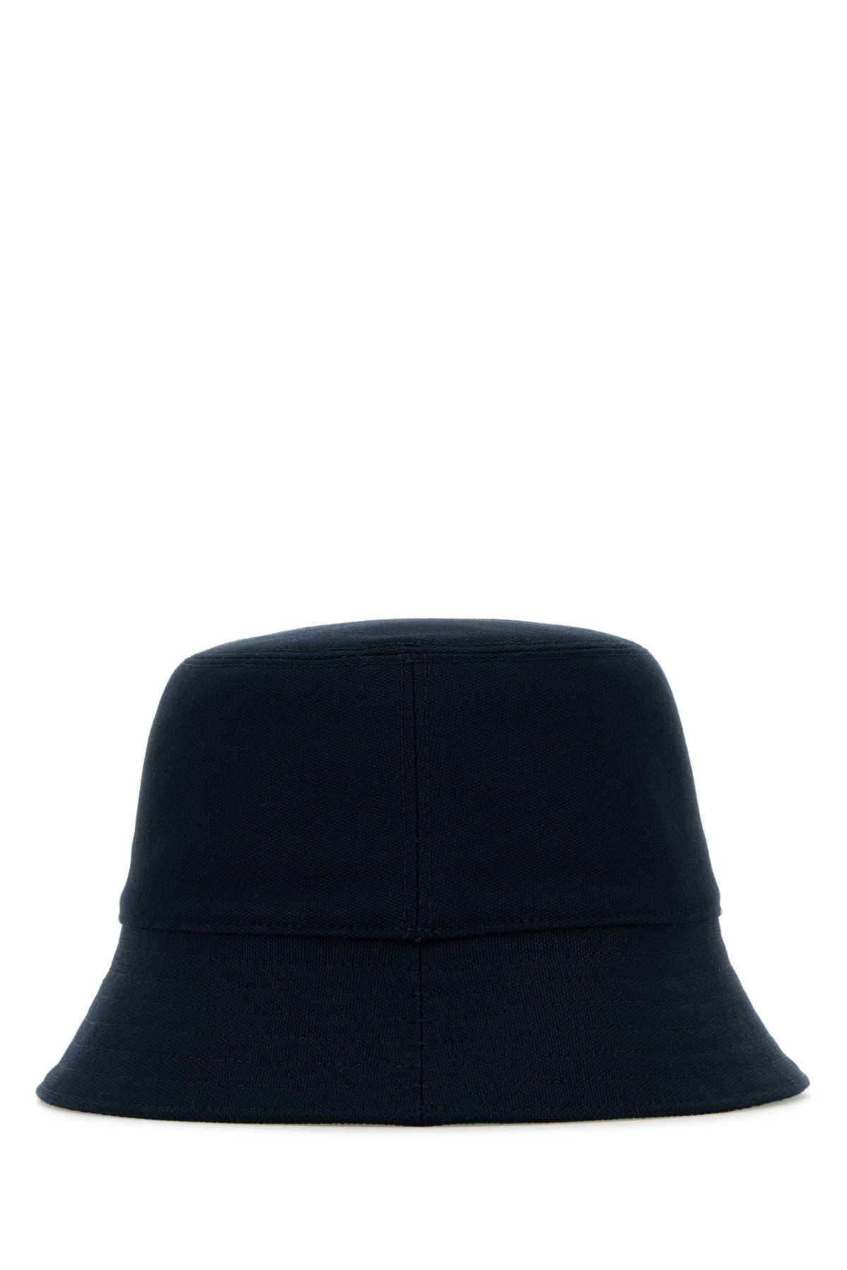 Valentino Garavani Women Midnight Blue Cotton Bucket Hat VALENTINO GARAVANI