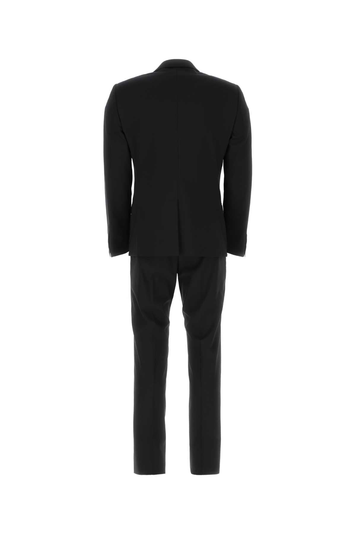 Dolce & Gabbana Men Black Stretch Wool Tuxedo DOLCE & GABBANA
