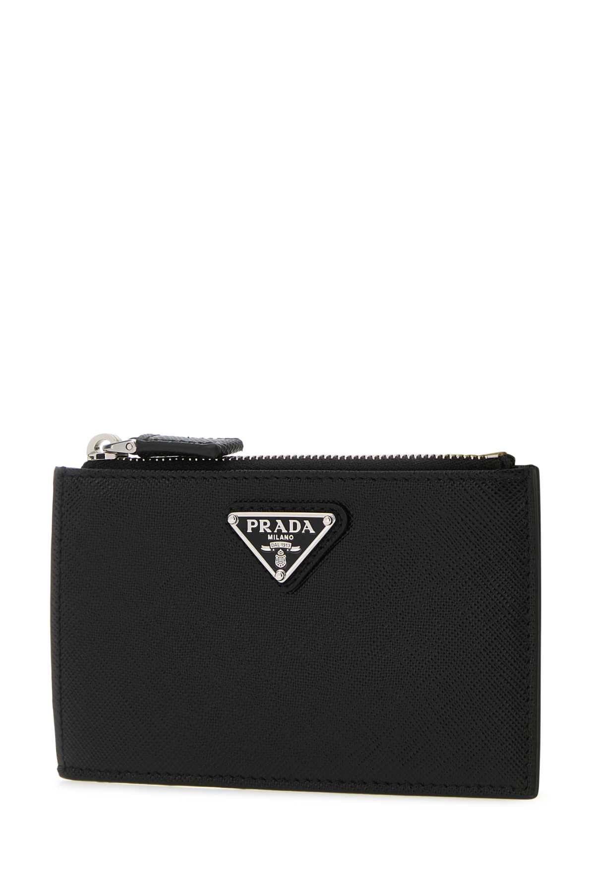 Prada Men Black Leather Card Holder PRADA