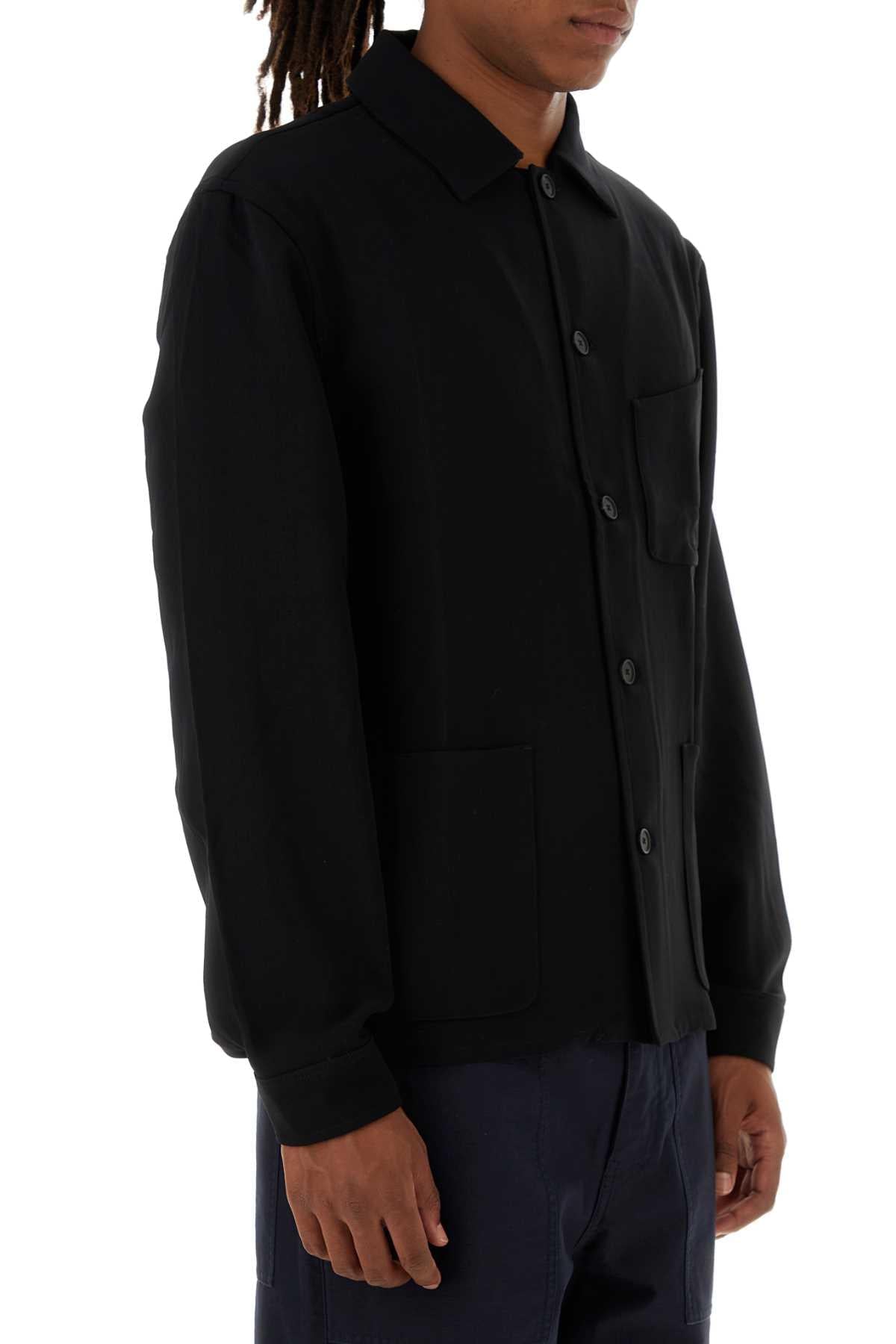 Givenchy Men Black Wool Blend Shirt GIVENCHY