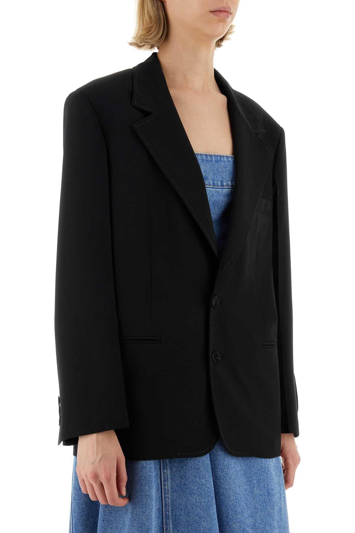 Marni Women Black Polyester Stretch Blazer MARNI