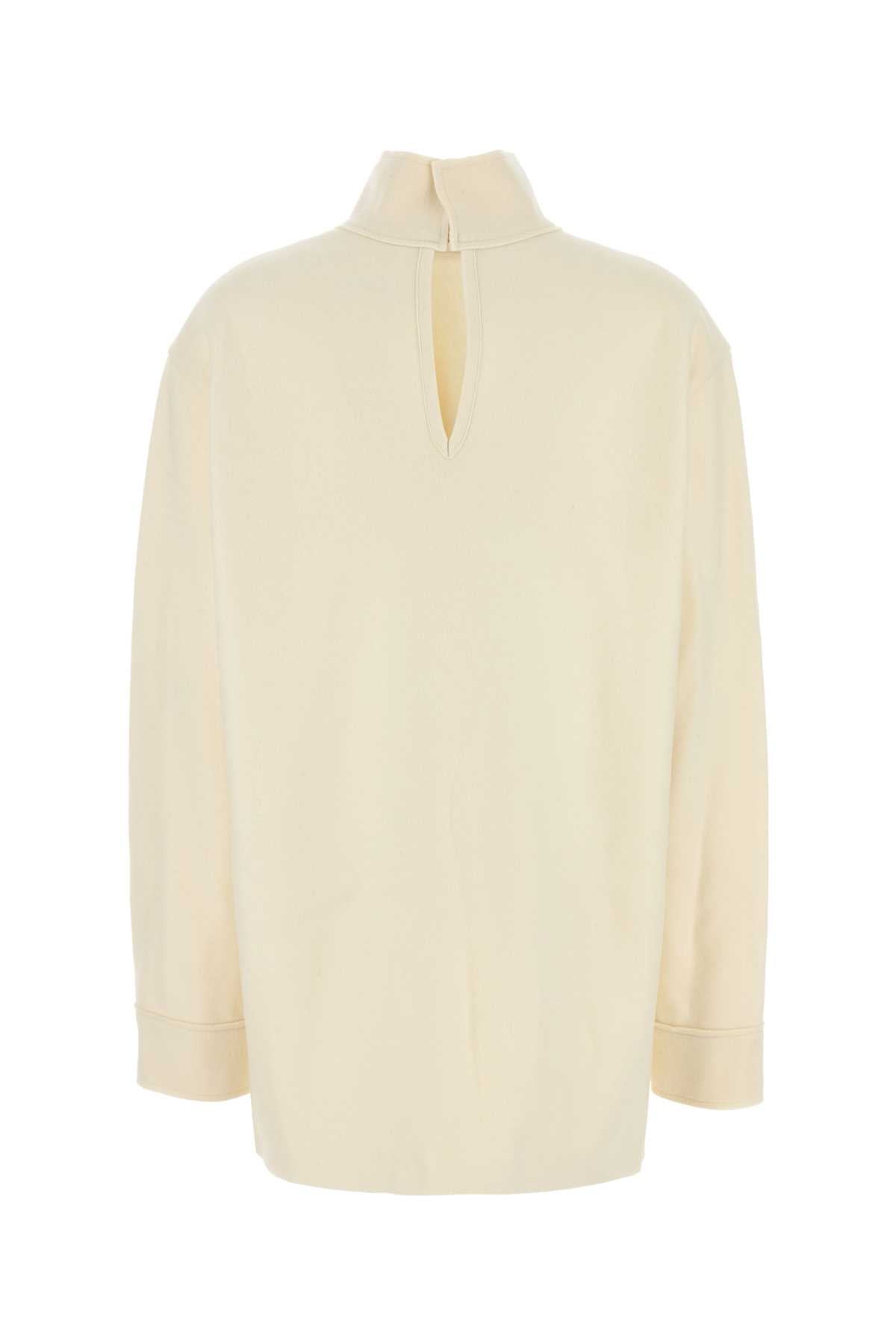 Jil Sander Women Cream Wool Blend Blouse JIL SANDER