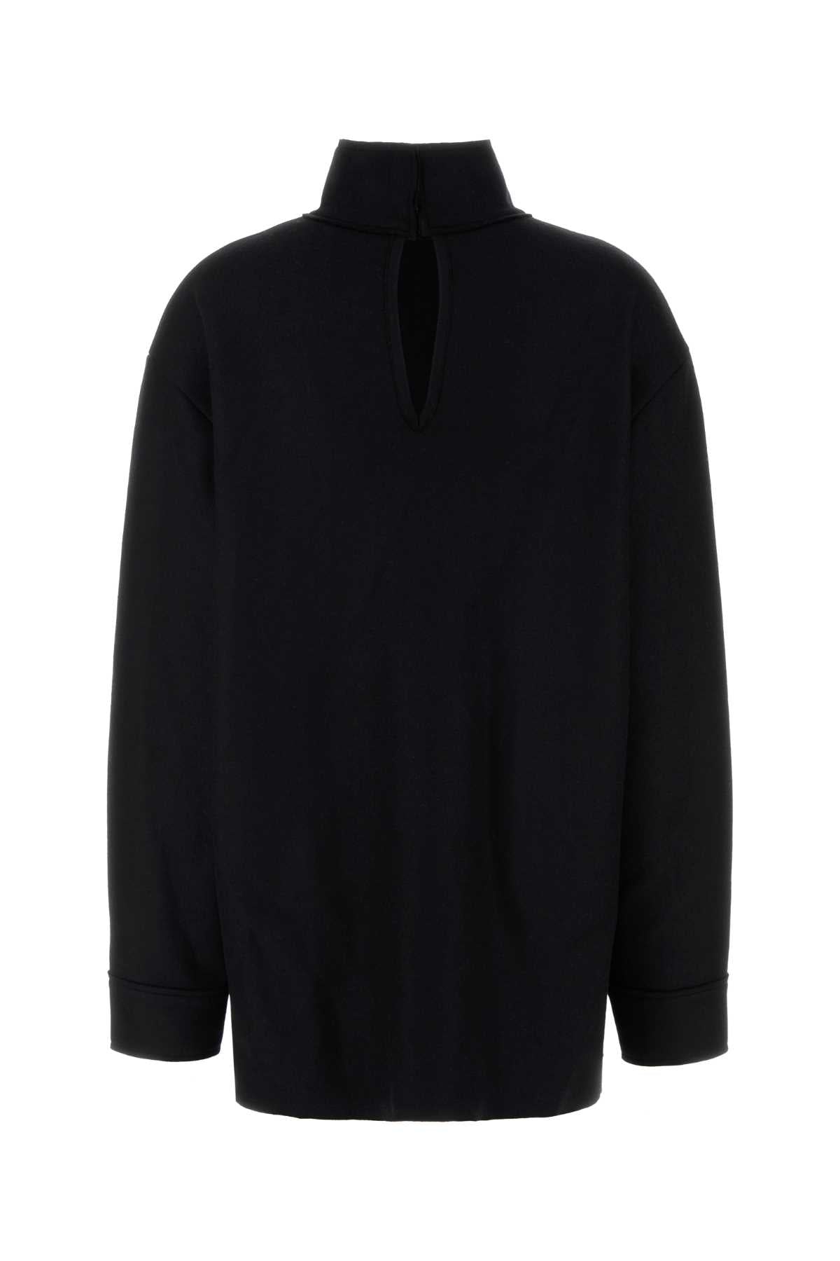 Jil Sander Women Black Wool Blend Blouse JIL SANDER