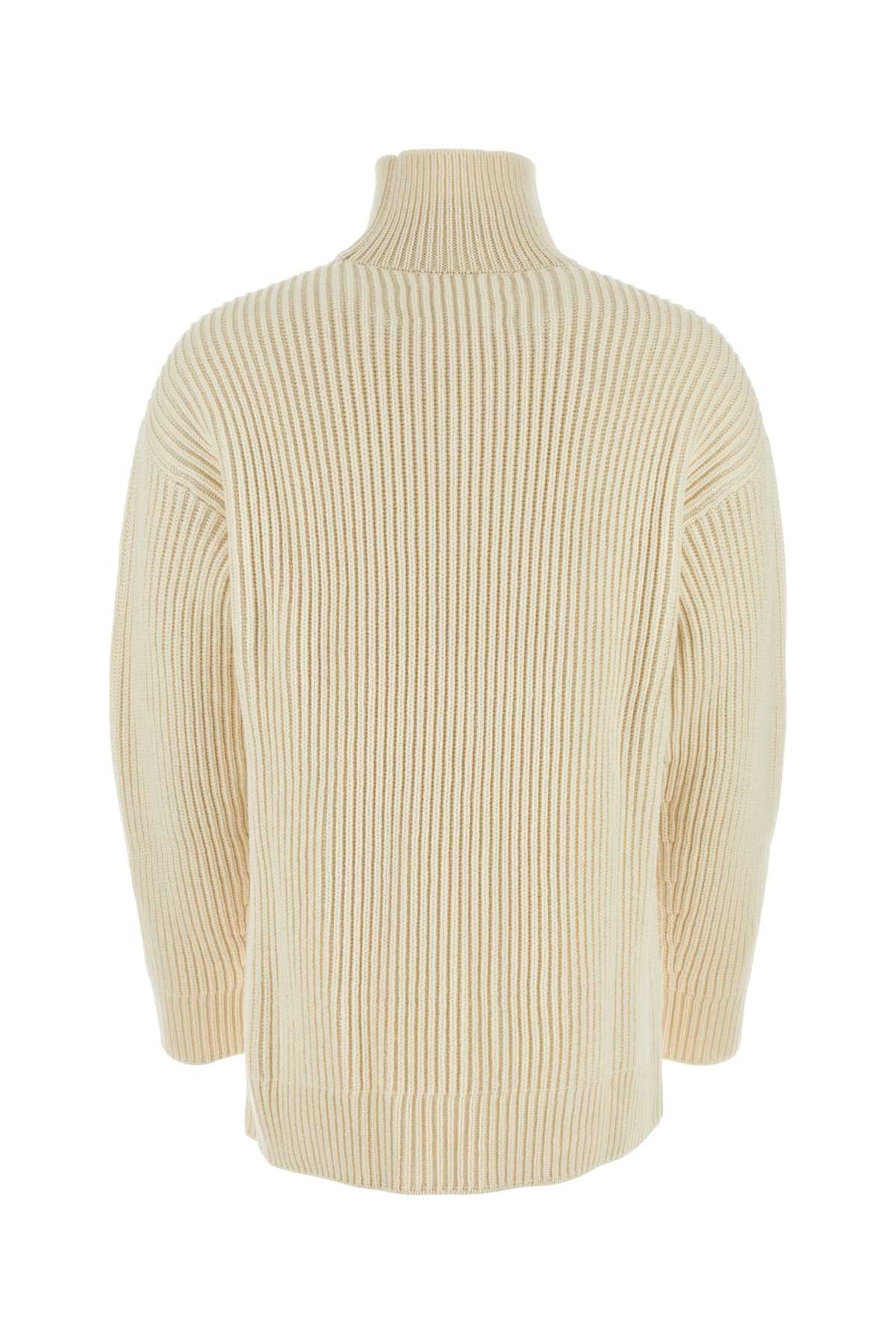 Jil Sander Men Ivory Wool Sweater JIL SANDER
