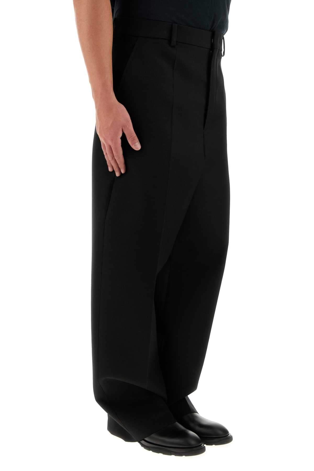 Valentino Garavani Men Black Wool Blend Pant VALENTINO GARAVANI