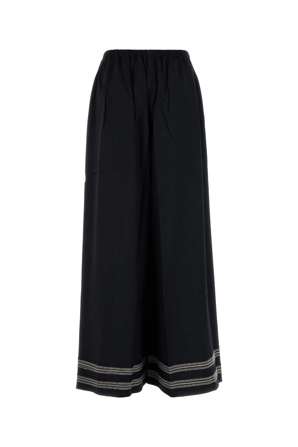Bode Women Black Viscose Mathilde Wide-Leg BODE