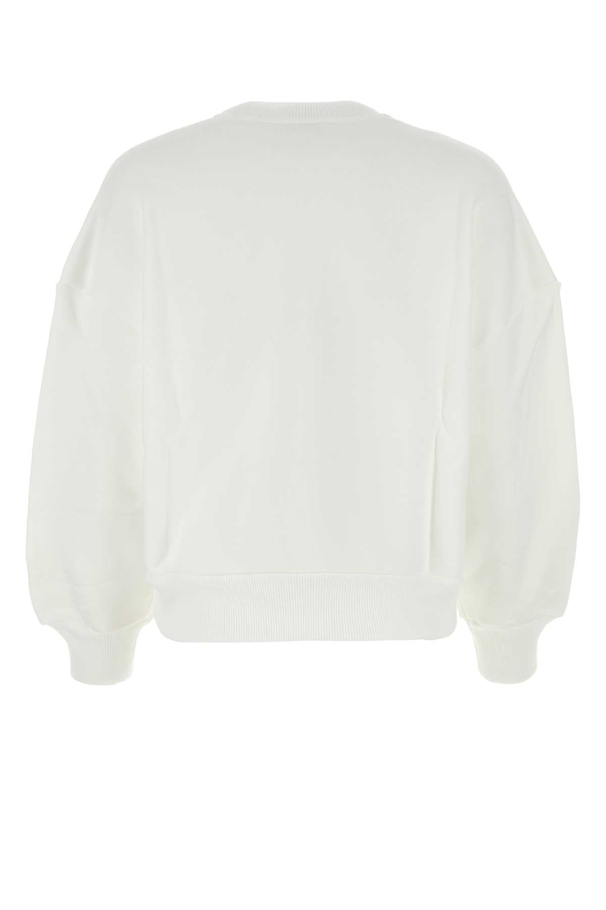 Alexander Mcqueen Women White Cotton Sweatshirt ALEXANDER MCQUEEN