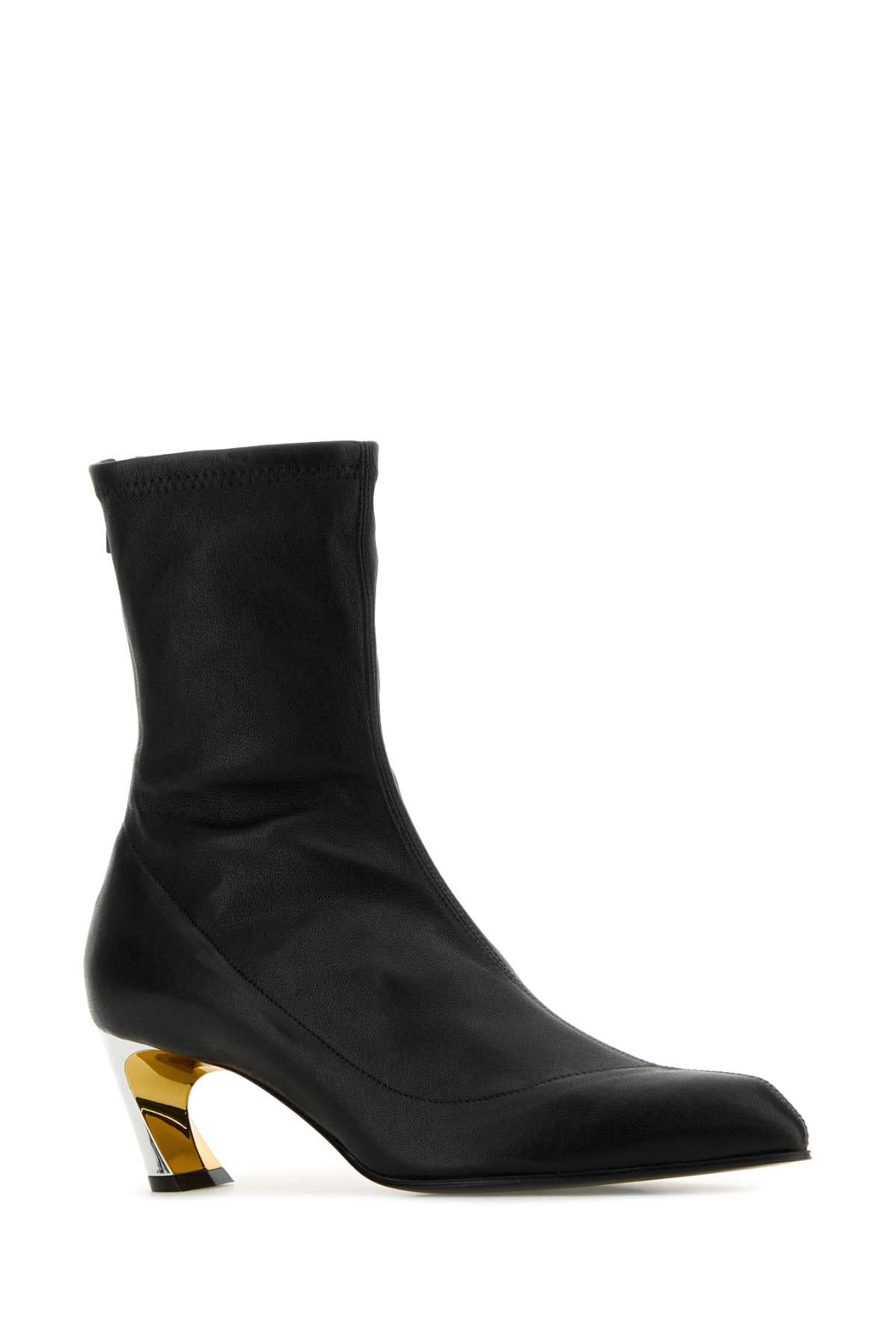 Alexander Mcqueen Women Black Leather Armadillo Ankle Boots ALEXANDER MCQUEEN