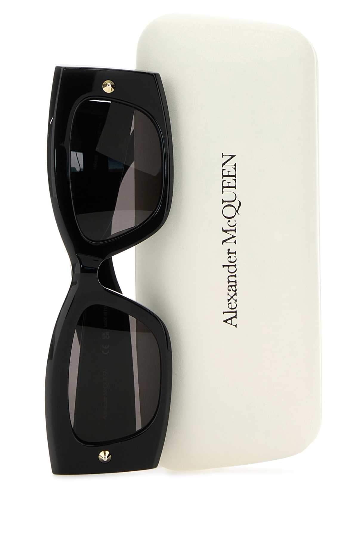Alexander Mcqueen Women Black Acetate Sunglasses ALEXANDER MCQUEEN