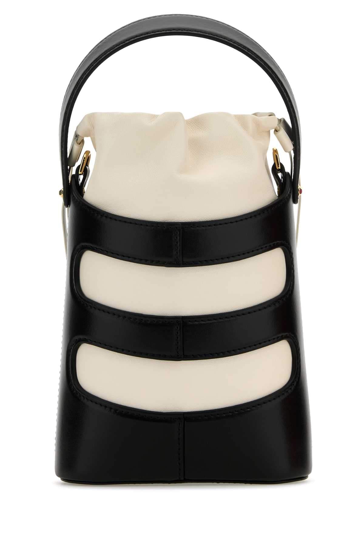 Alexander Mcqueen Women Two-Tone Leather Mini The Rise Bucket Bag ALEXANDER MCQUEEN