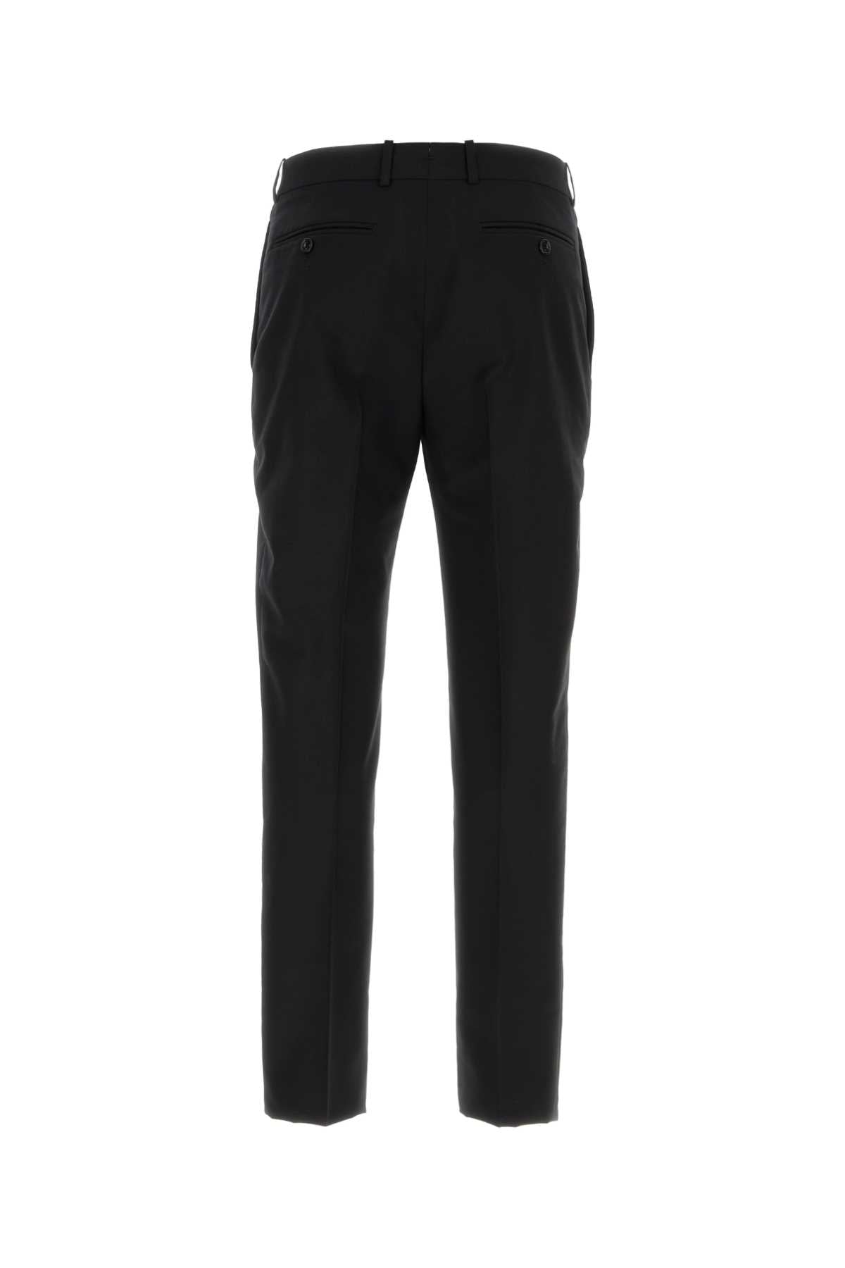 Alexander Mcqueen Men Black Gabardine Pant ALEXANDER MCQUEEN
