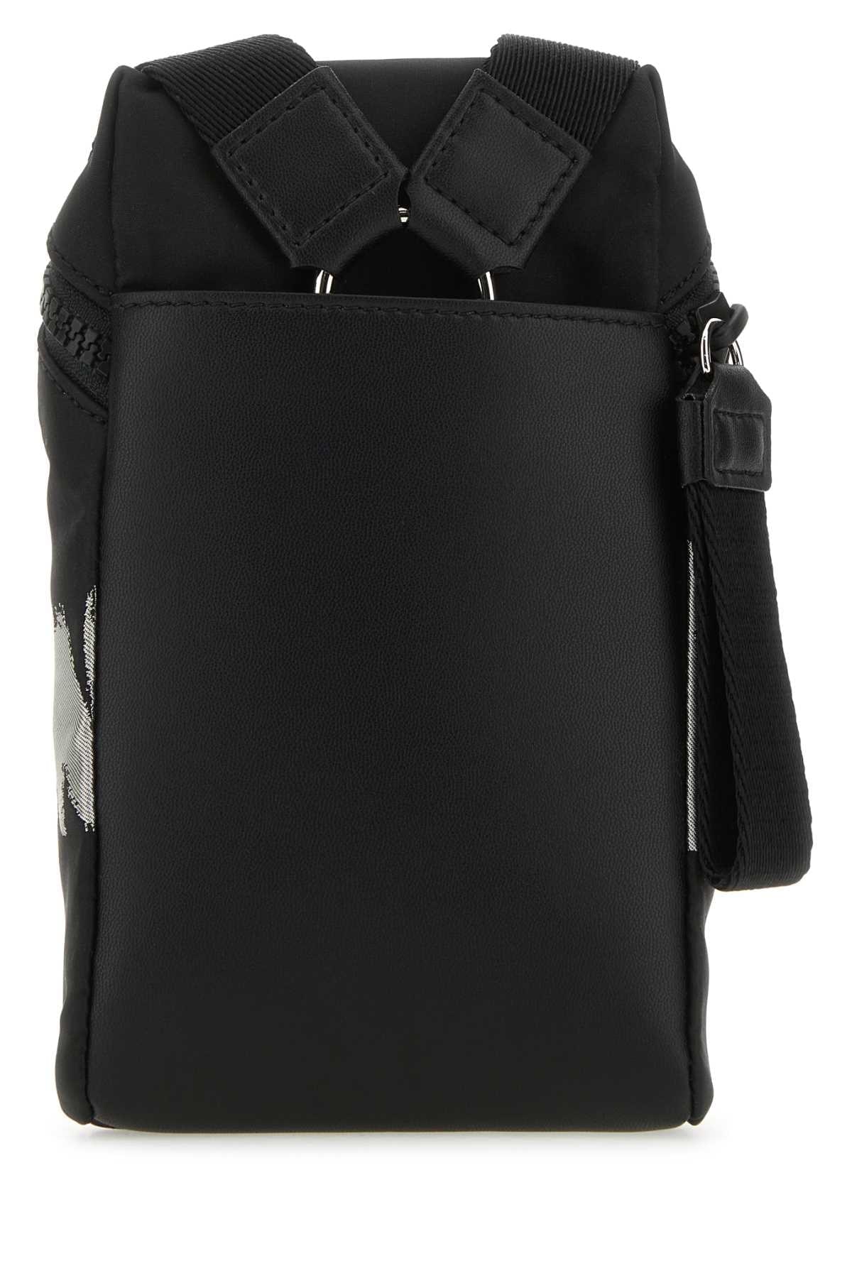 Alexander Mcqueen Men Black Fabric Mcqueen Graffiti Crossbody Bag ALEXANDER MCQUEEN