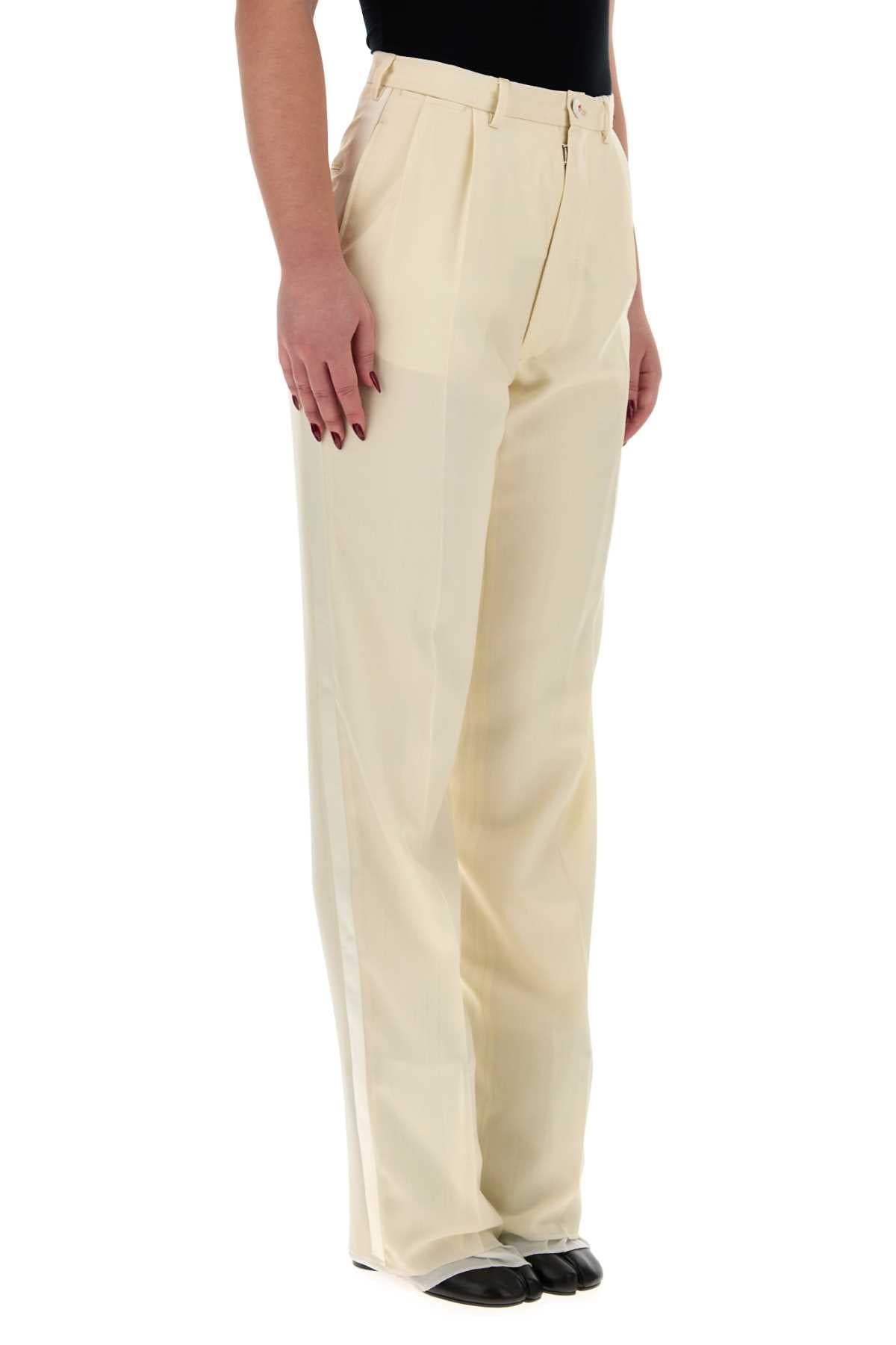Maison Margiela Women Cream Mohair Blend Pant MAISON MARGIELA