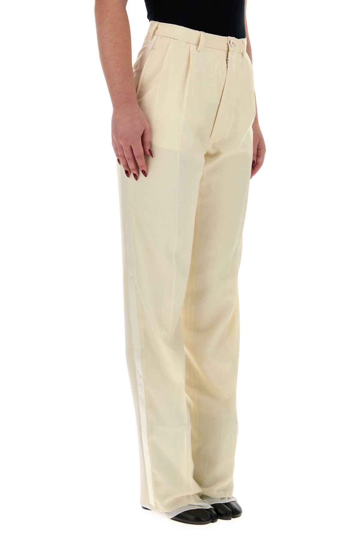 Maison Margiela Women Cream Mohair Blend Pant MAISON MARGIELA