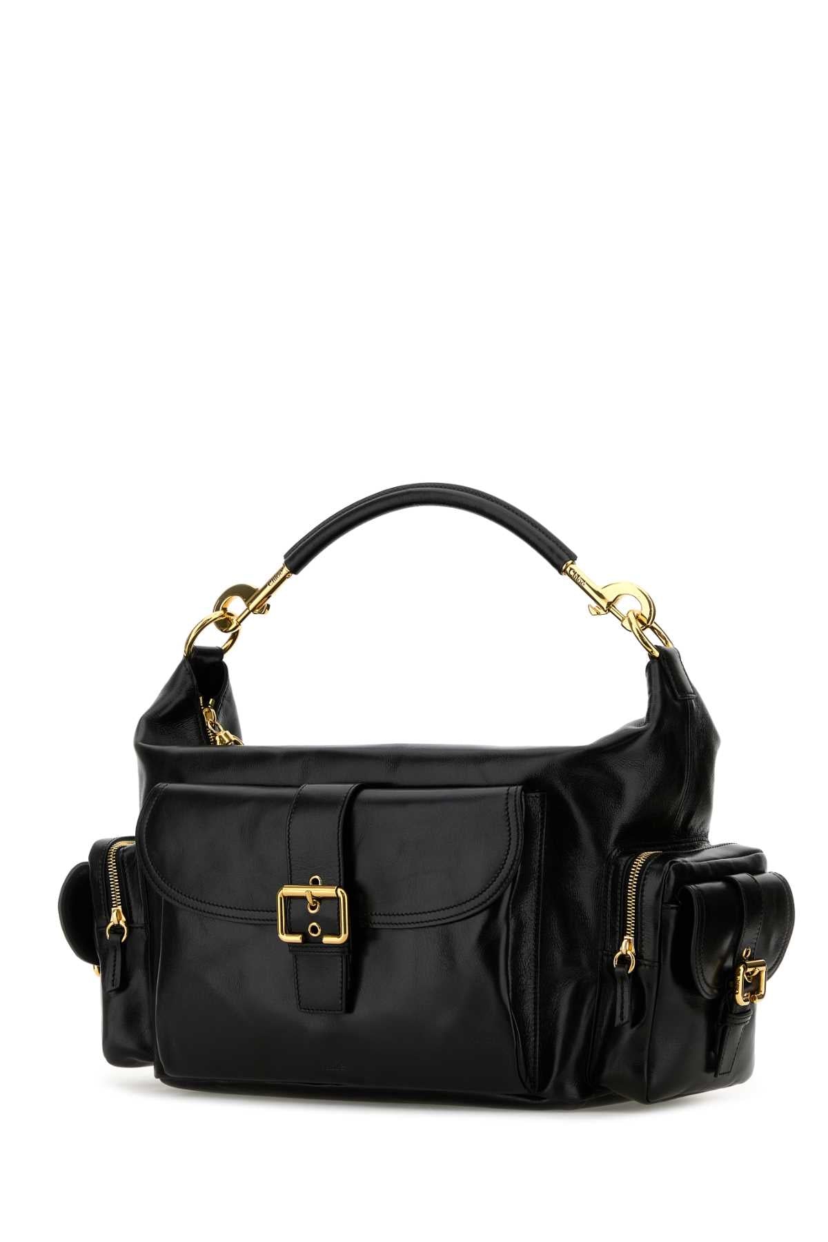 Chloe Women Black Leather Large Shopping Bag