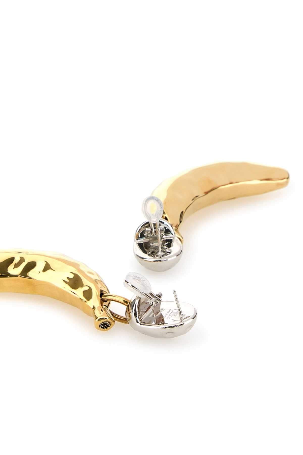 Chloe Women Two-Tone Metal Chloe Bananas Earrings CHLOE