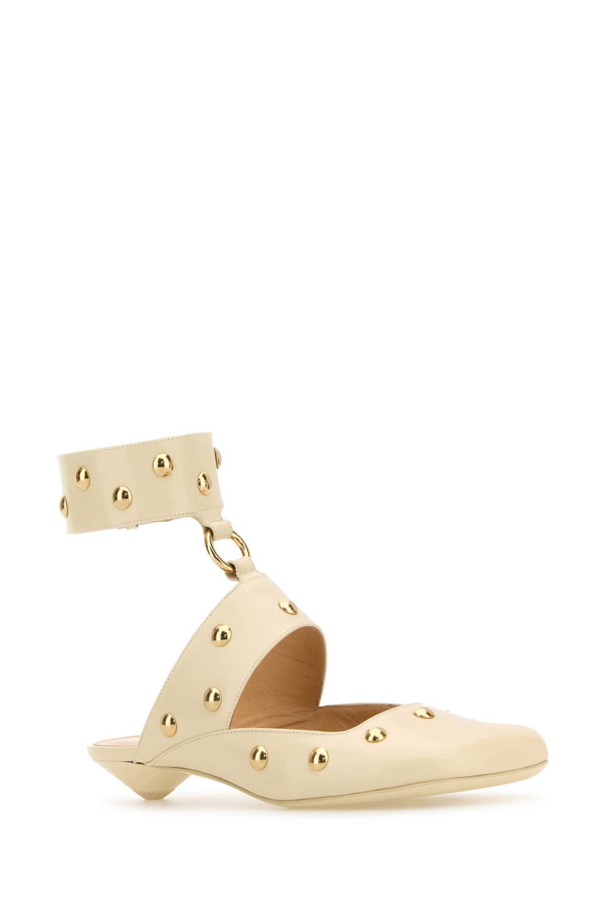 Chloe Women Ivory Leather Jade Sabot CHLOE