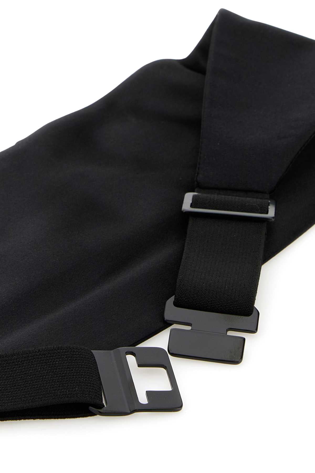 Dolce & Gabbana Women Black Satin Smoking Band DOLCE & GABBANA