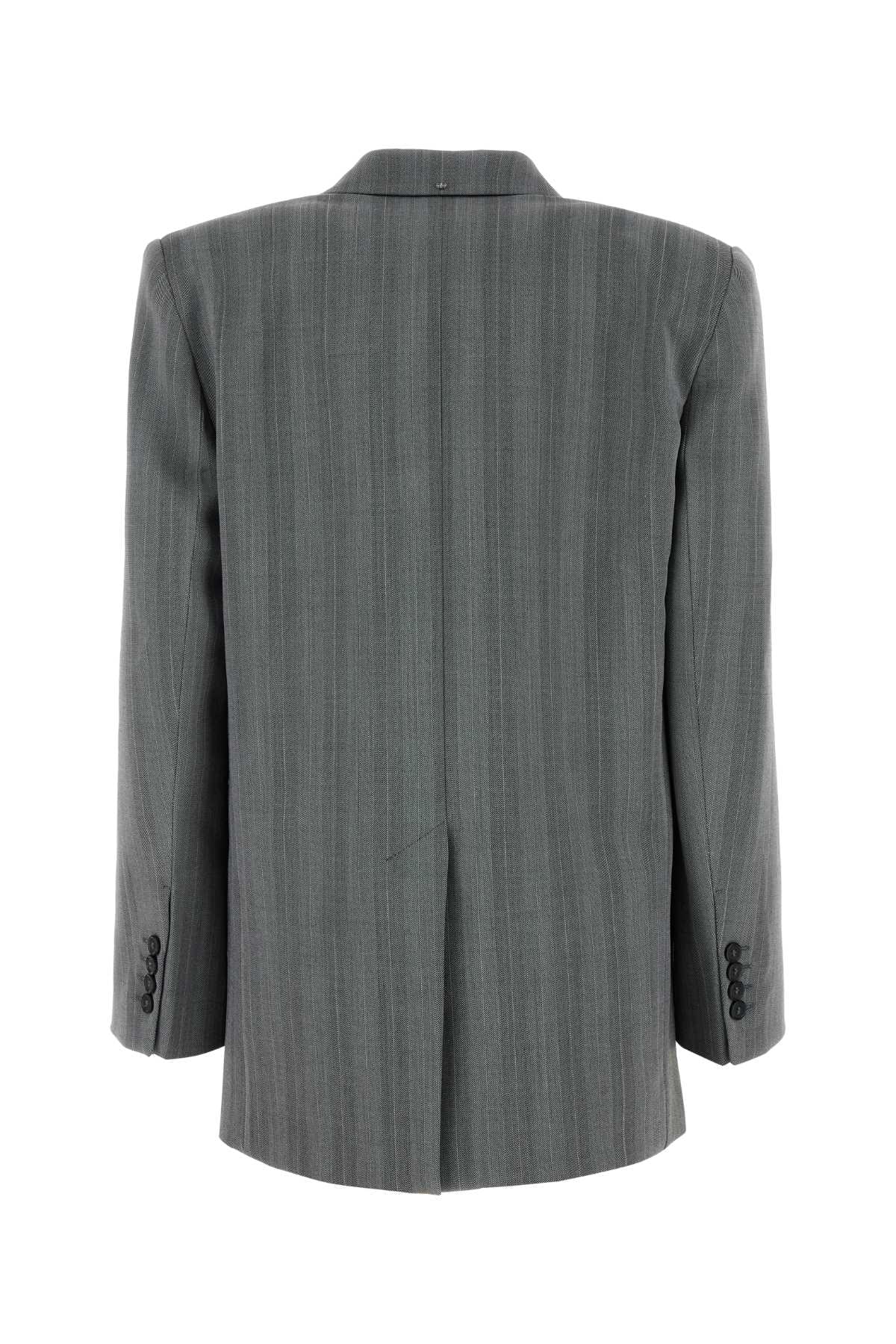 Sportmax Women Embroidered Stretch Wool Blend Merlot Blazer SPORTMAX