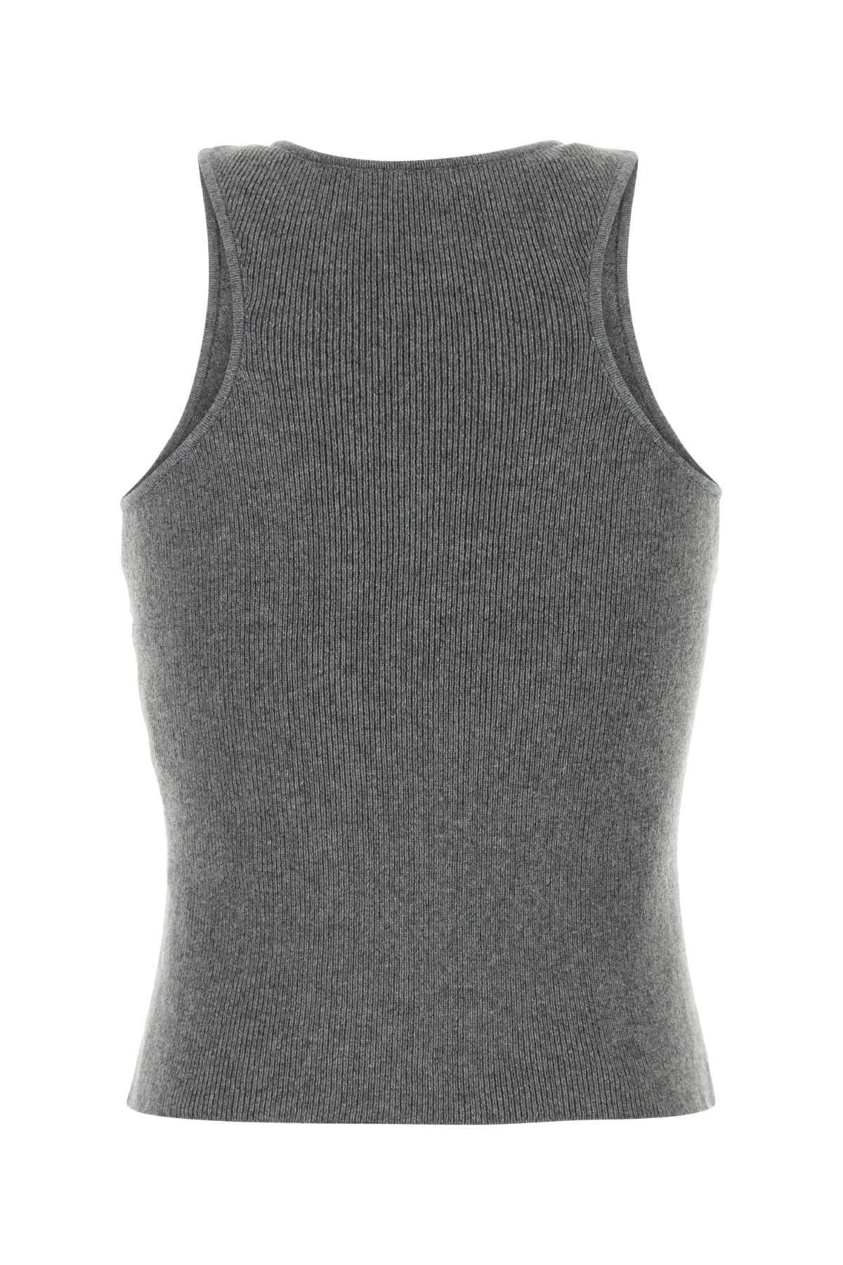 Magda Butrym Women Grey Cashmere Tank Top MAGDA BUTRYM