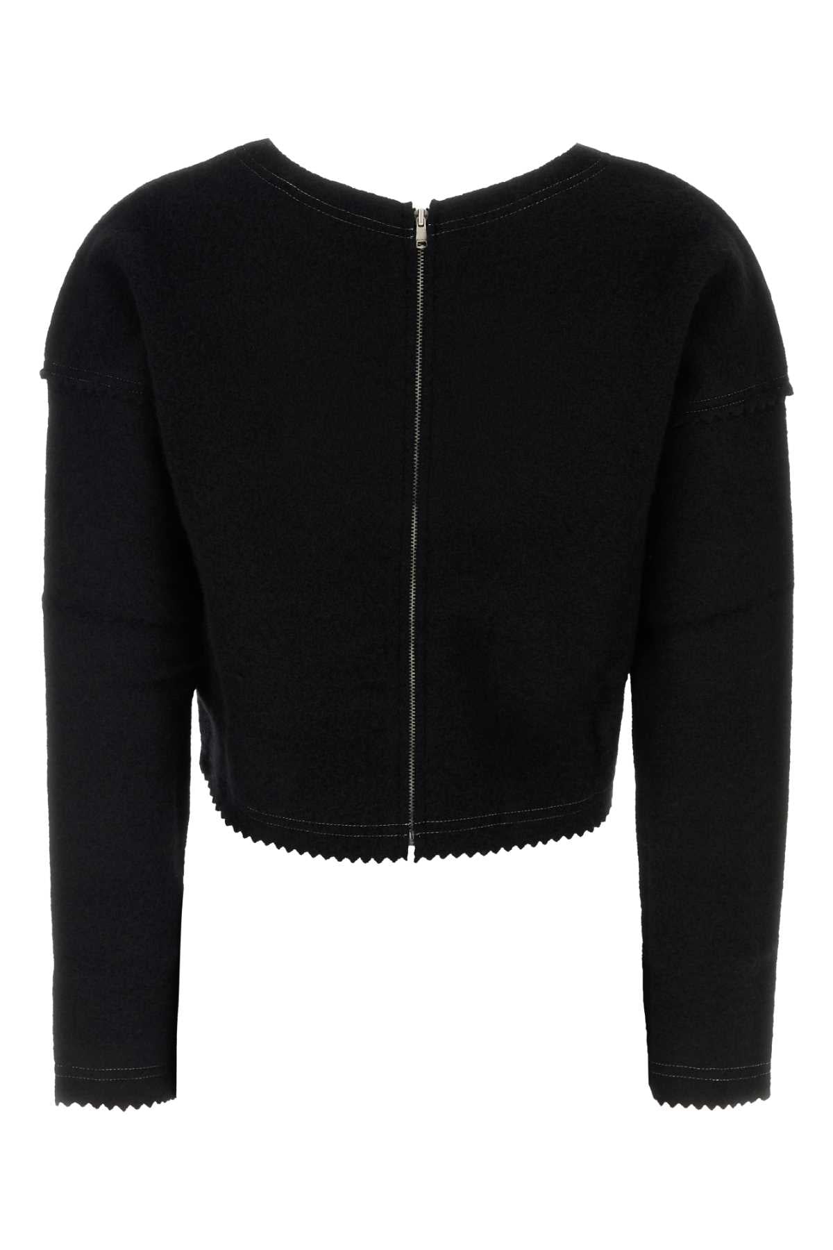 Max Mara Women Black Wool Blend Crespo Sweater MAX MARA