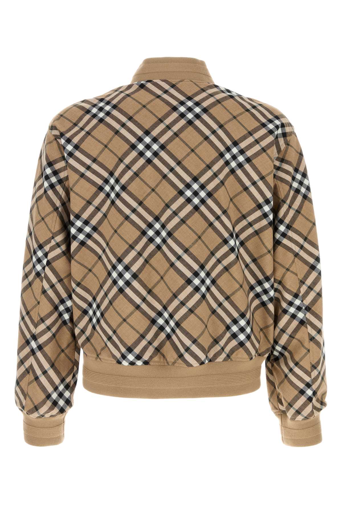 Burberry Men Embroidered Polyester Blend Bomber Jacket BURBERRY