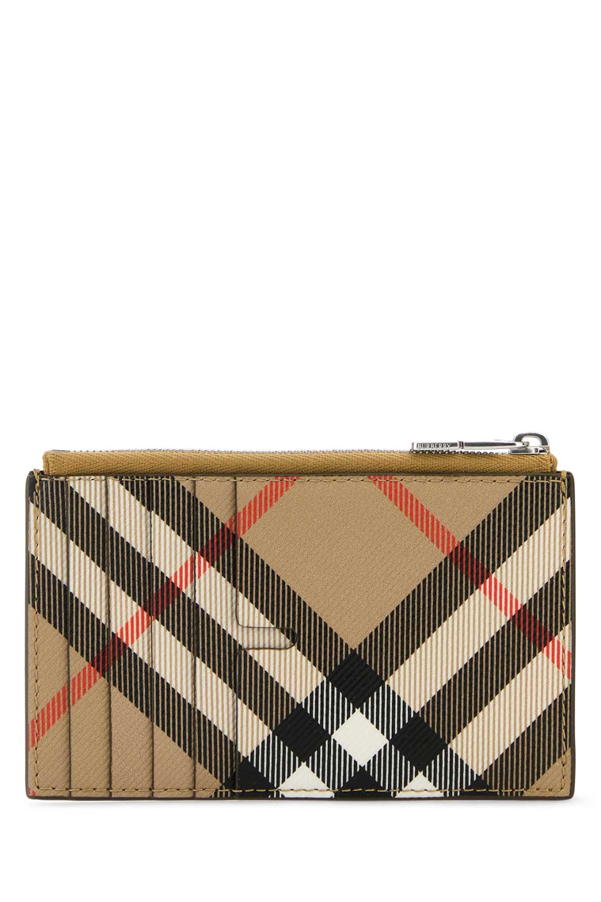 Burberry Men Printed Canvas Check Card Holder BURBERRY