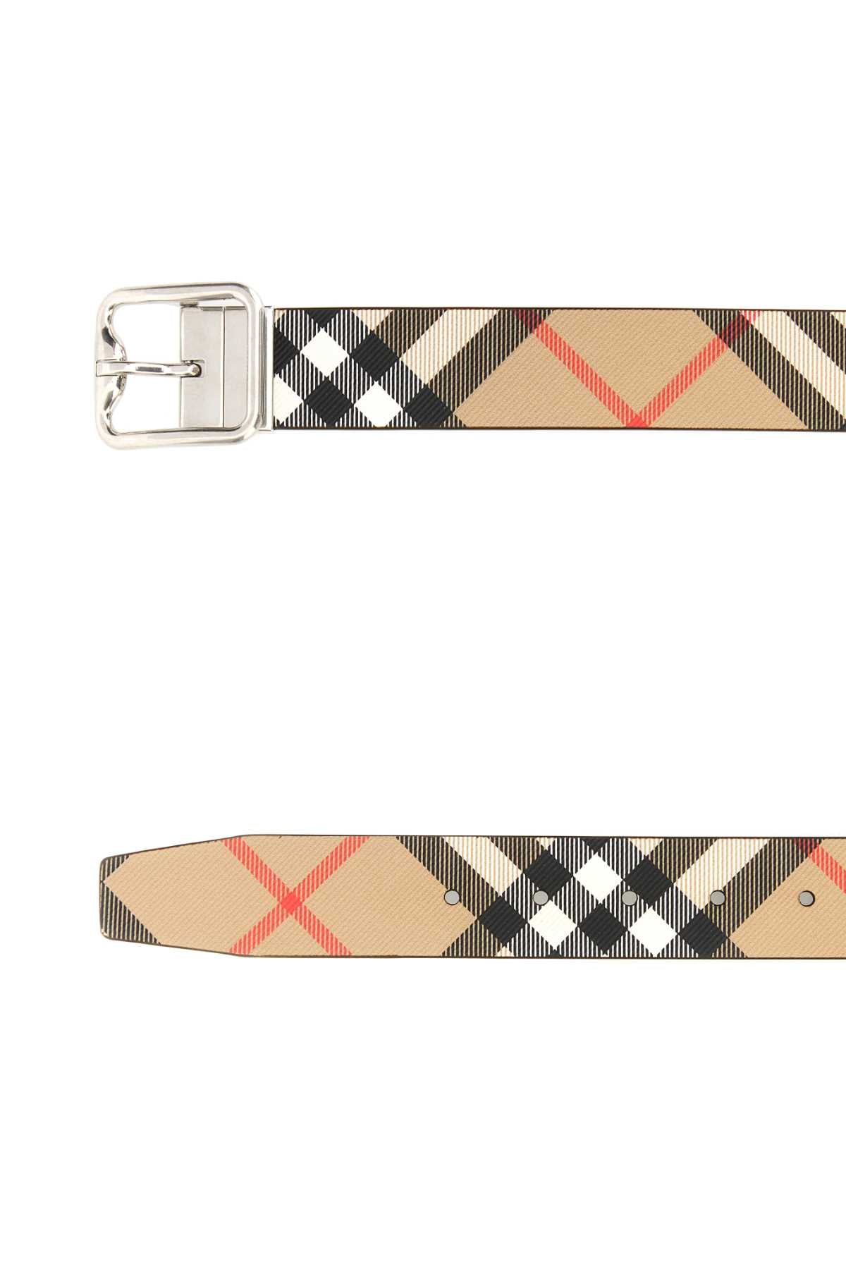 Burberry Men Printed E-Canvas Reversibile Belt BURBERRY