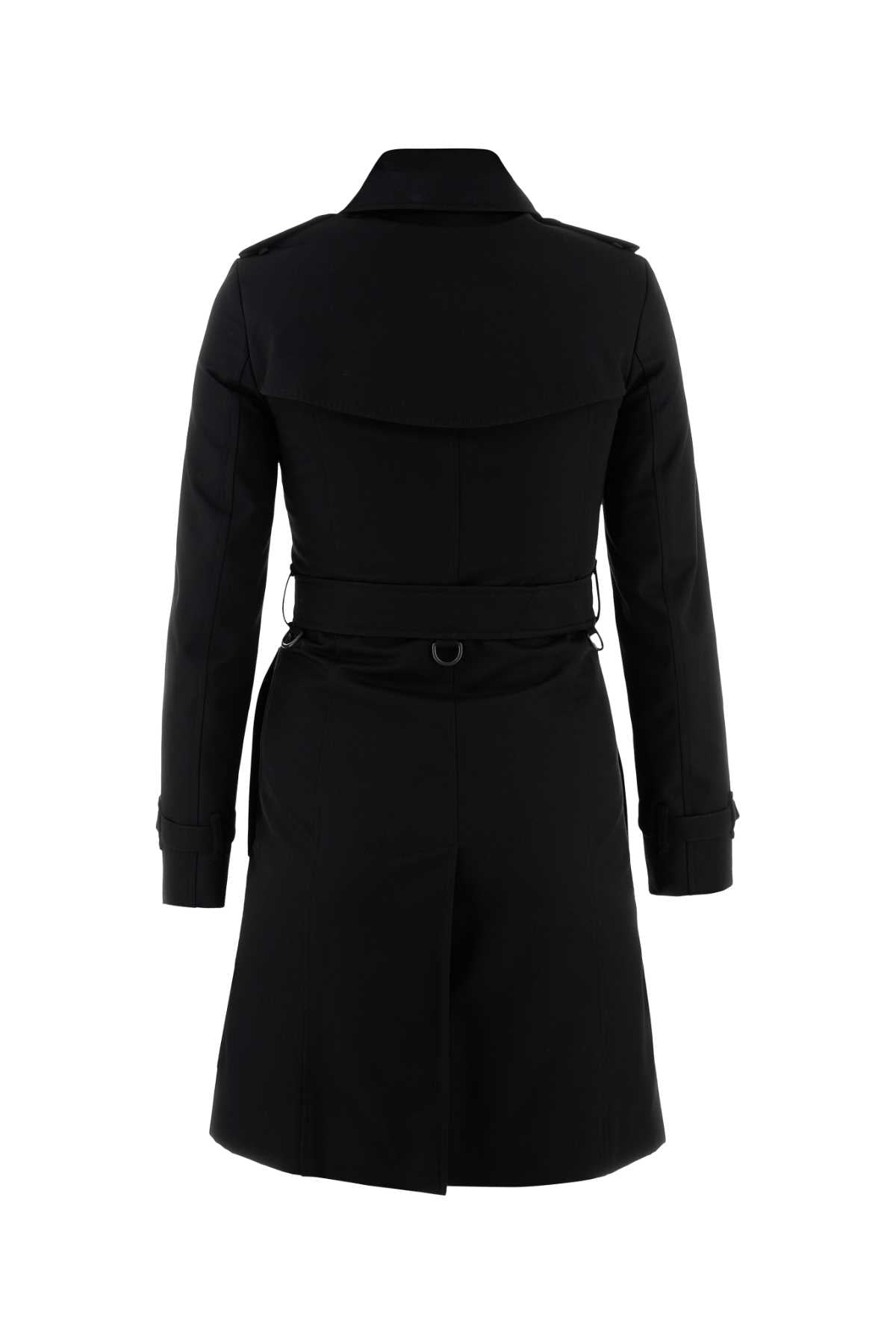 Burberry Women Black Cotton Trench Coat