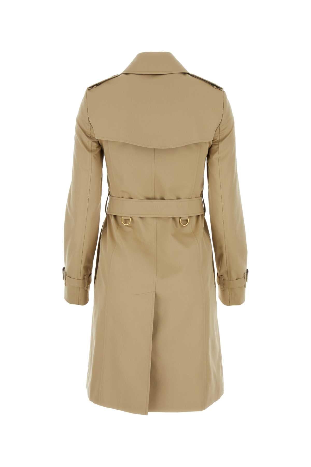 Burberry Women Beige Gabardine Heritage Chelsea Trench Coat BURBERRY