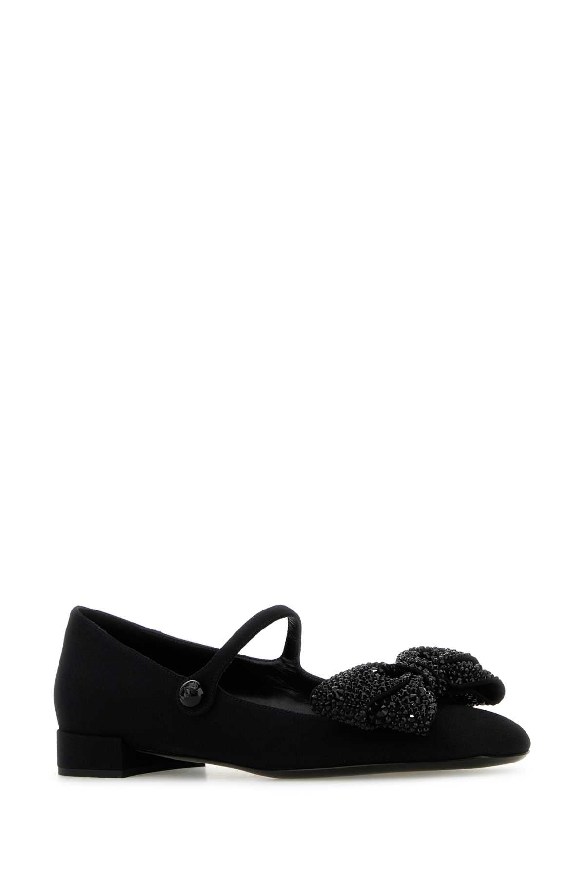 Valentino Garavani Women Black Fabric Ballerinas VALENTINO GARAVANI