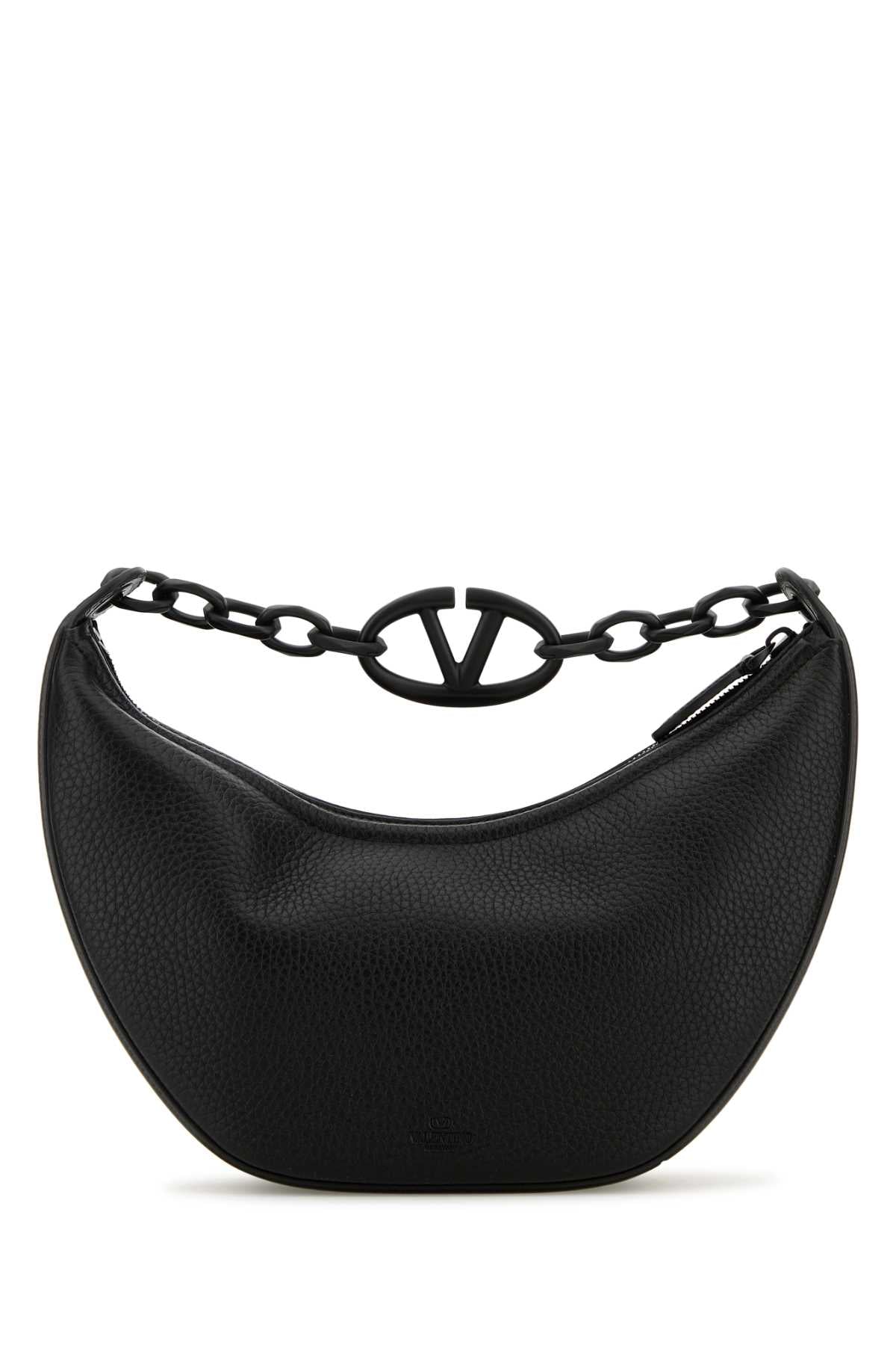 Valentino Garavani Women Black Leather Hobo Vlogo Moon Handbag VALENTINO GARAVANI