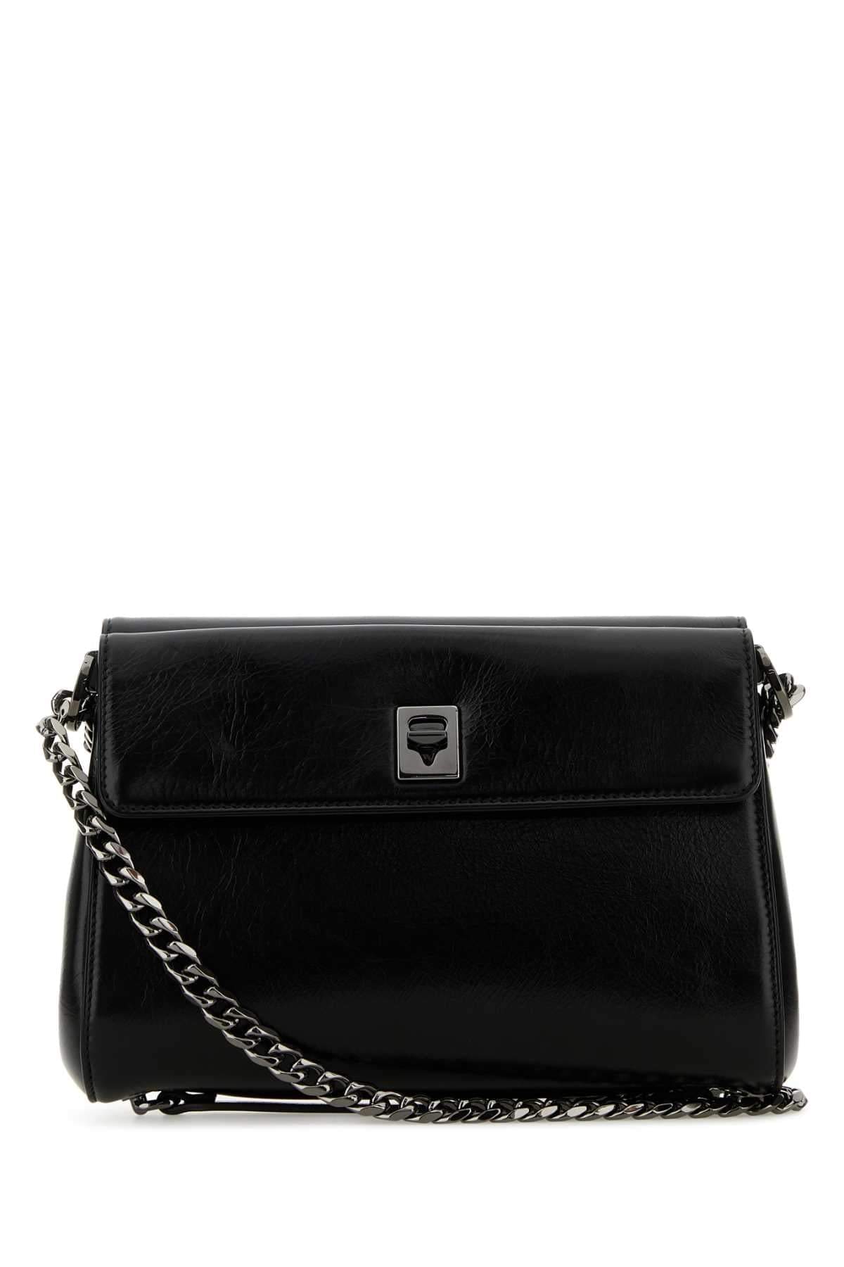 Valentino Garavani Women Black Leather Vlogo Shoulder VALENTINO GARAVANI