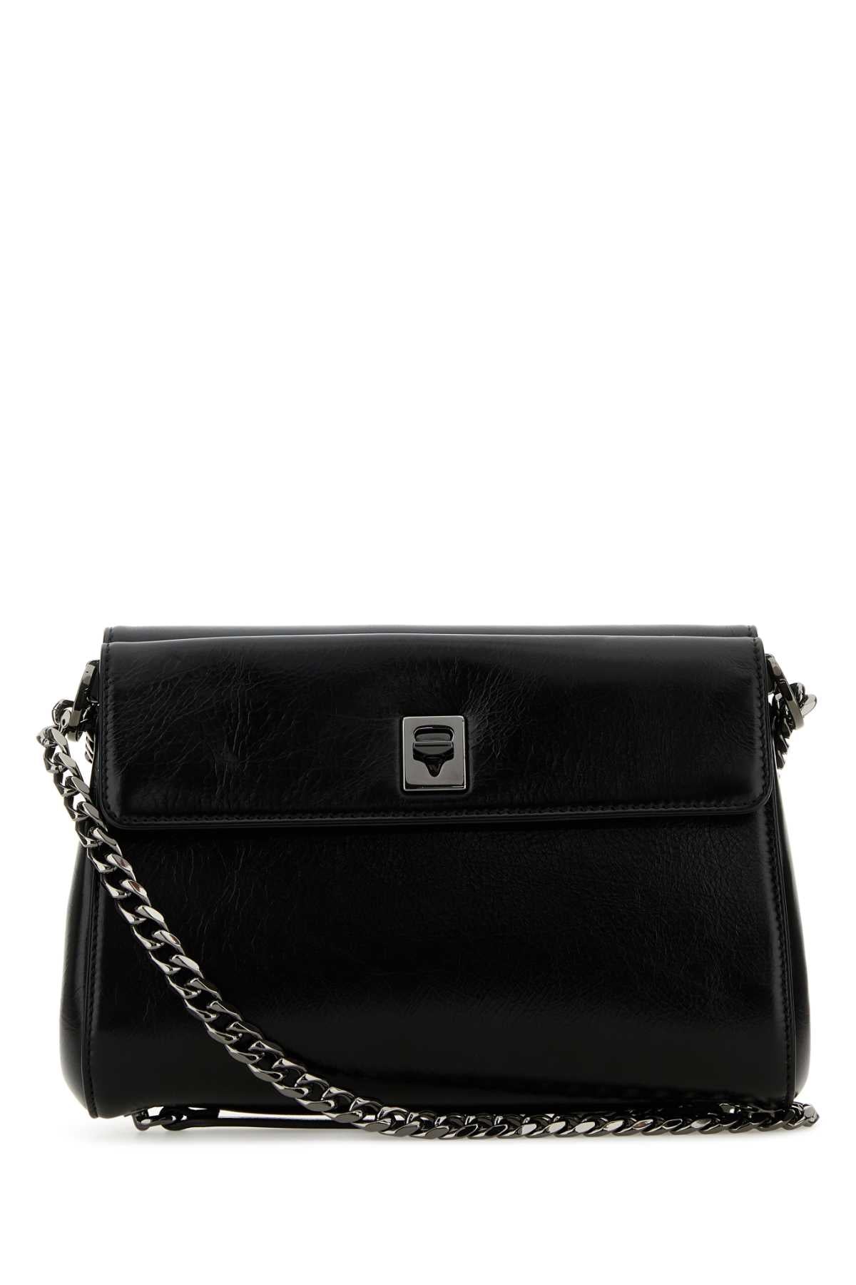 Valentino Garavani Women Black Leather Vlogo Shoulder VALENTINO GARAVANI