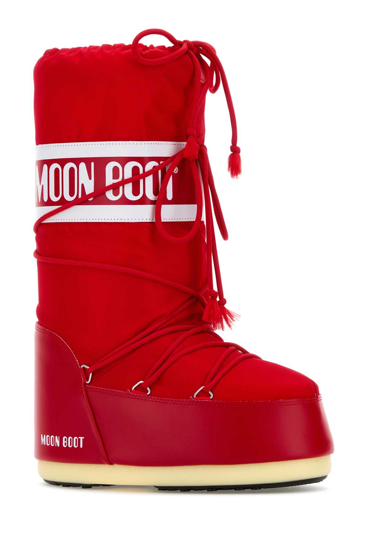 Moon Boot Unisex Red Nylon And Synthetic Leather Icon Boots MOON BOOT