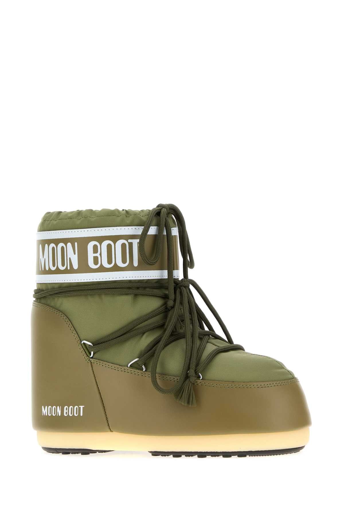 Moon Boot Unisex Sage Green Nylon Icon Low Ankle Boots MOON BOOT