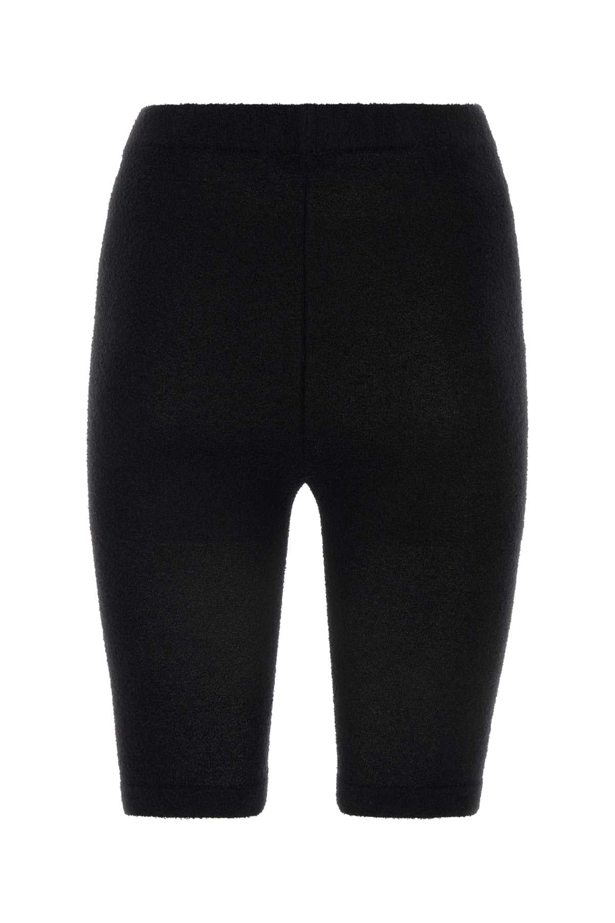 Balenciaga Women Black Stretch Terry Fabric Leggings BALENCIAGA