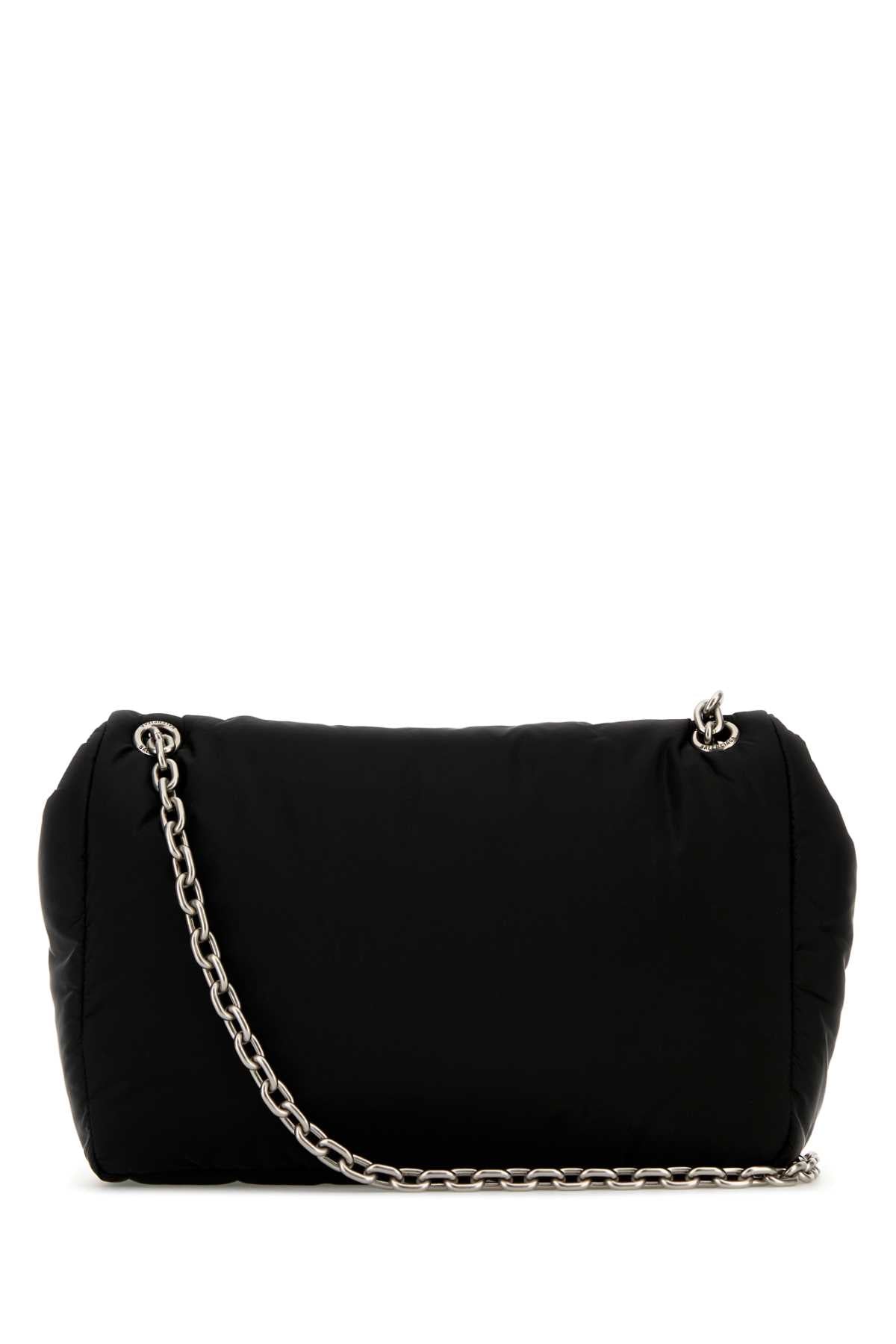 Balenciaga Women Black Nylon Medium Monaco Shoulder Bag BALENCIAGA