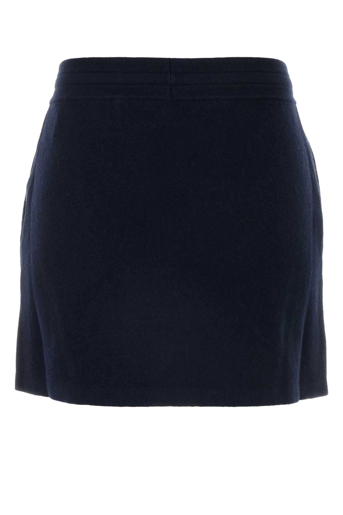 Isabel Marant Etoile Women Midnight Blue Stretch Cotton Blend Amaline Mini Skirt ISABEL MARANT ETOILE