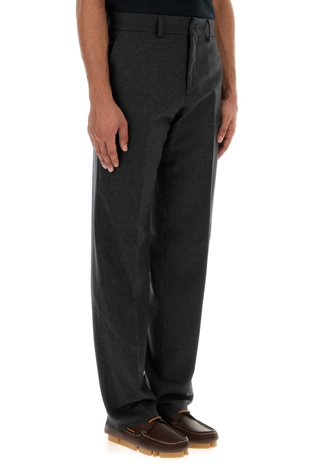 Fendi Men Dark Grey Stretch Cashmere Pant FENDI