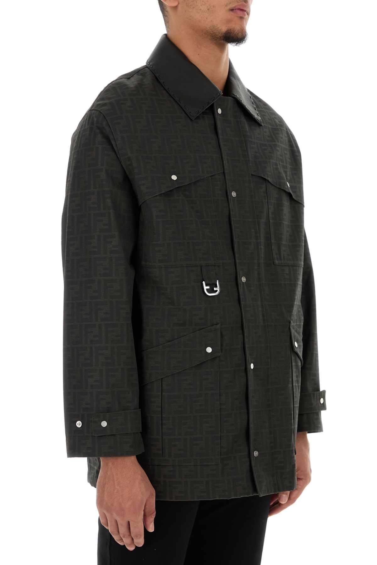 Fendi Men Embroidered Canvas Coat FENDI