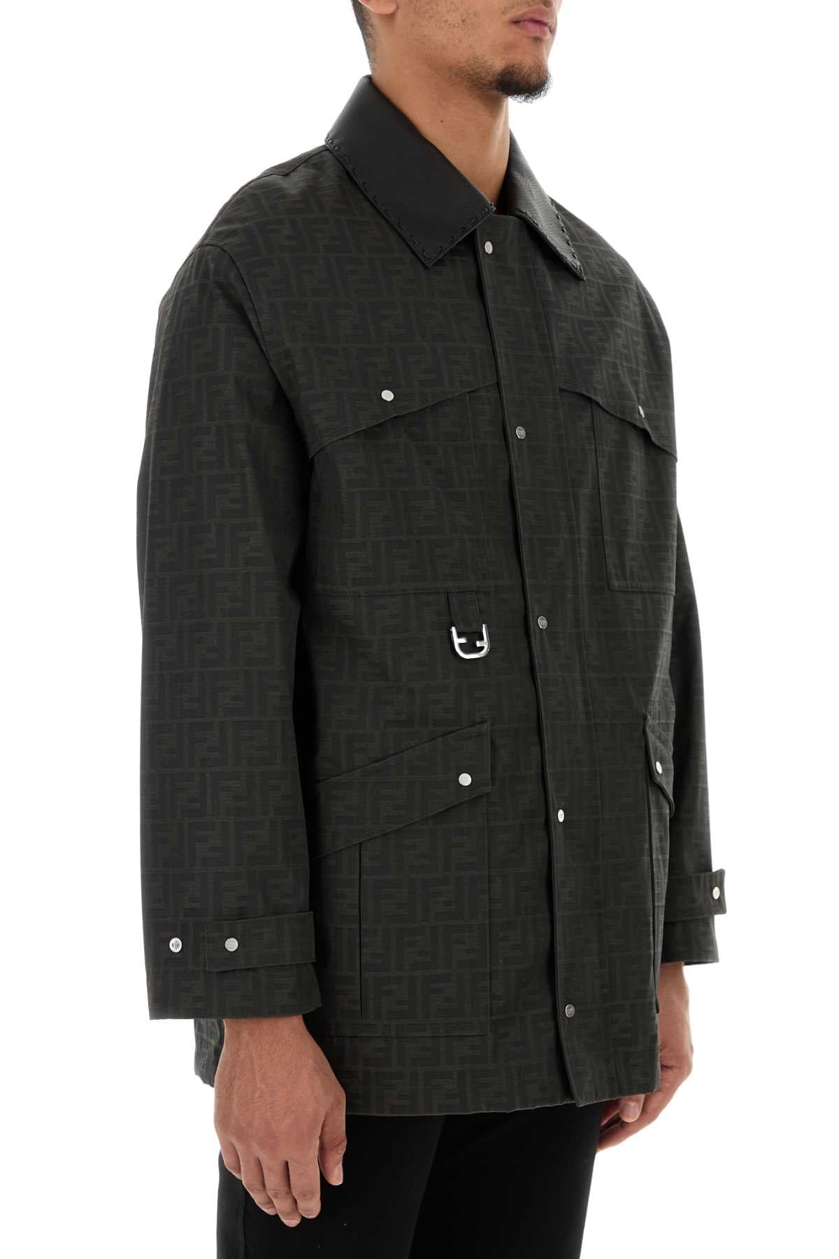 Fendi Men Embroidered Canvas Coat FENDI