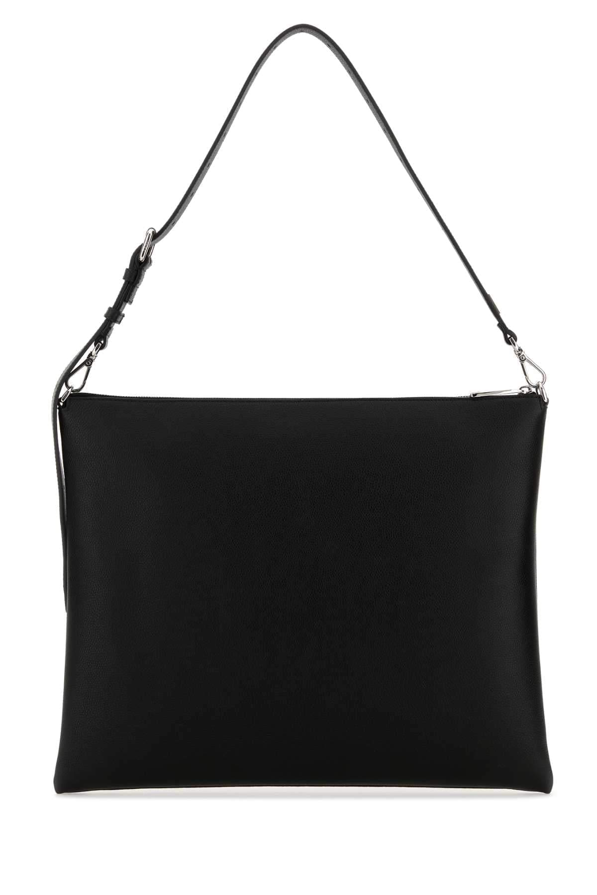 Fendi Men Black Leather Fendi After Fendi Roma Shoulder Bag FENDI