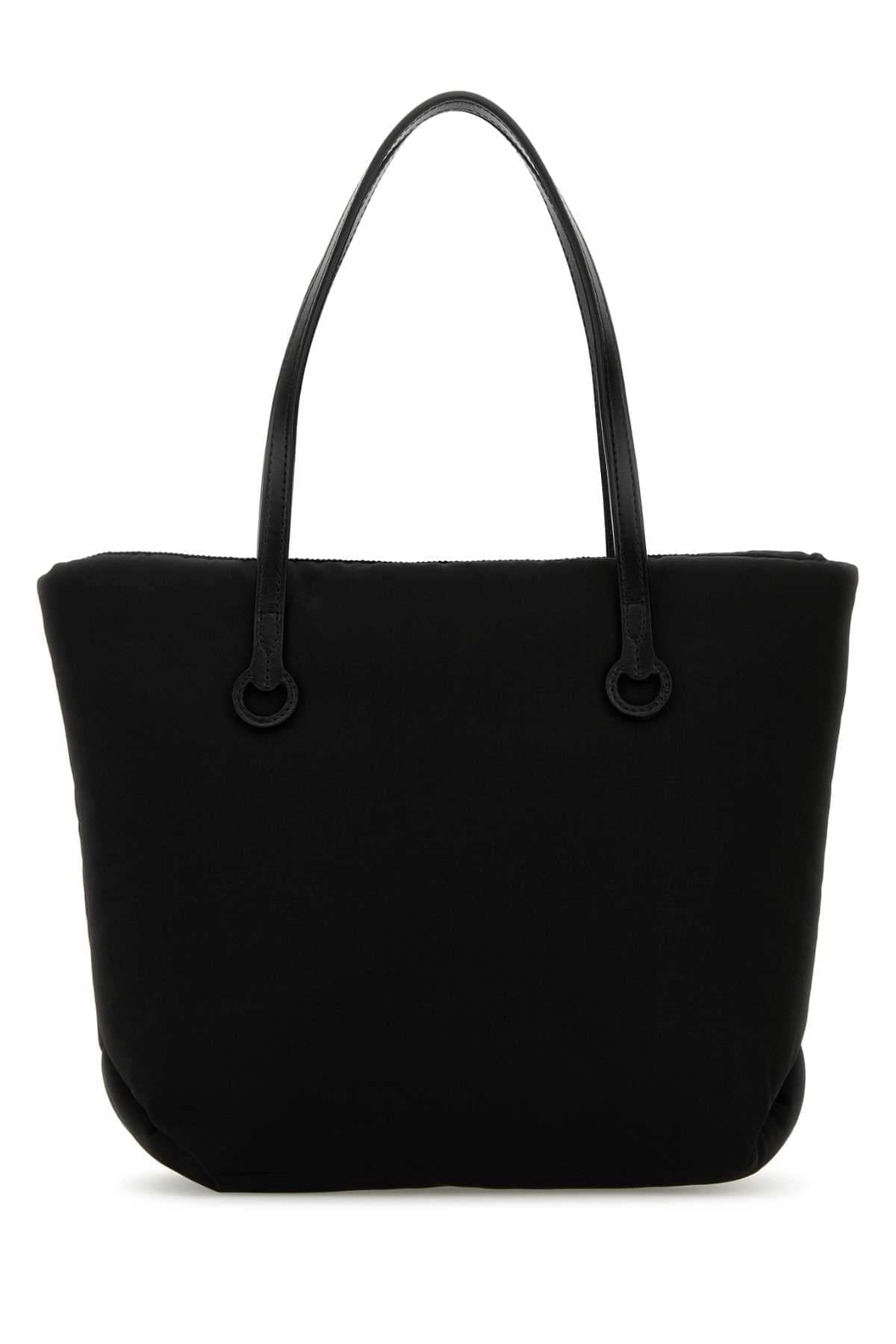 Jw Anderson Women Black Fabric Puffy Anchor Shopping Bag J.W. ANDERSON